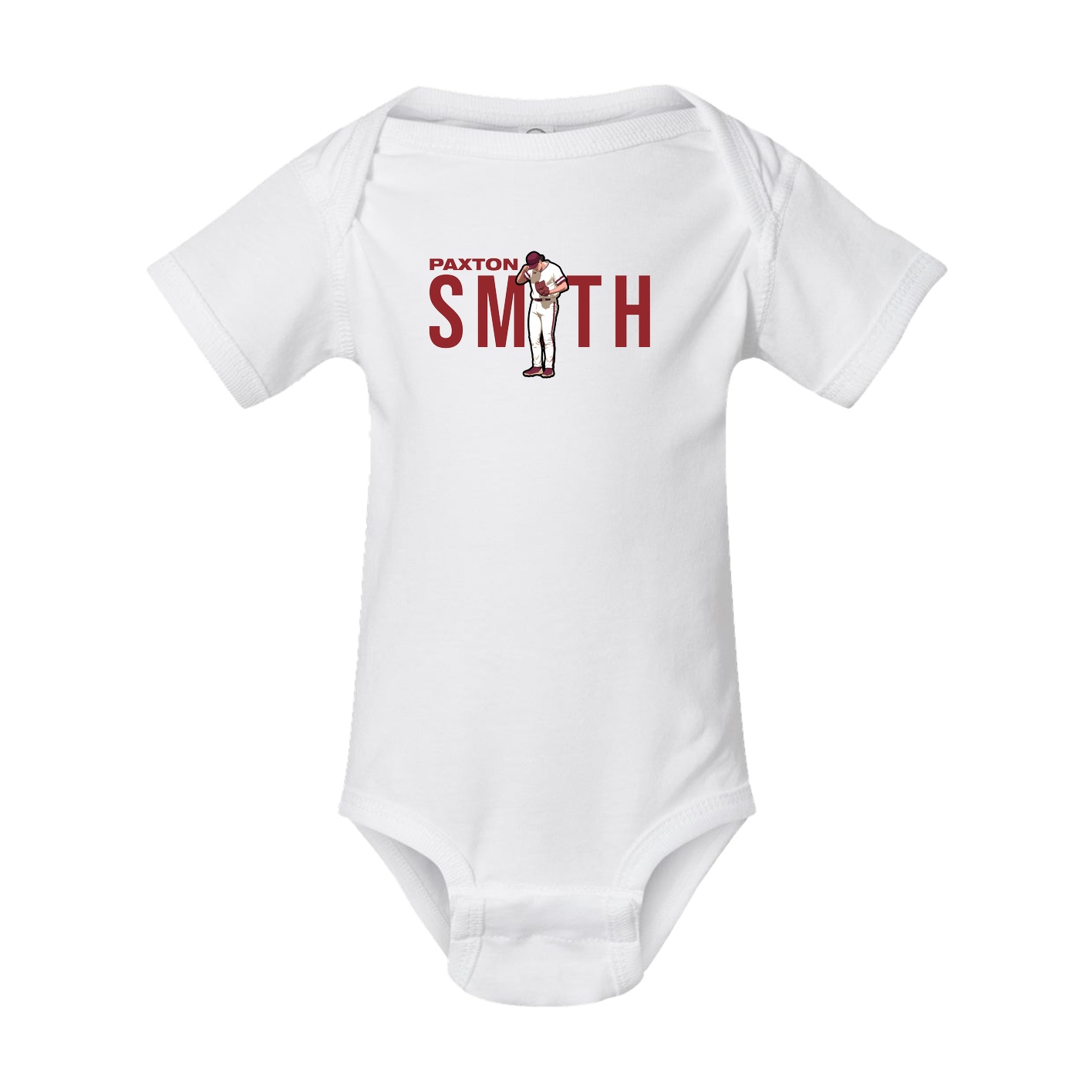 Baby Onesie — Player Name in White
