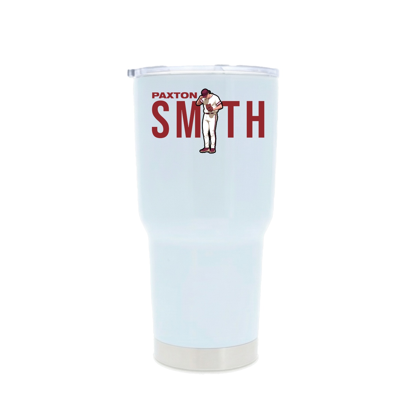 30oz Stainless Steel Tumbler — Player Name in White