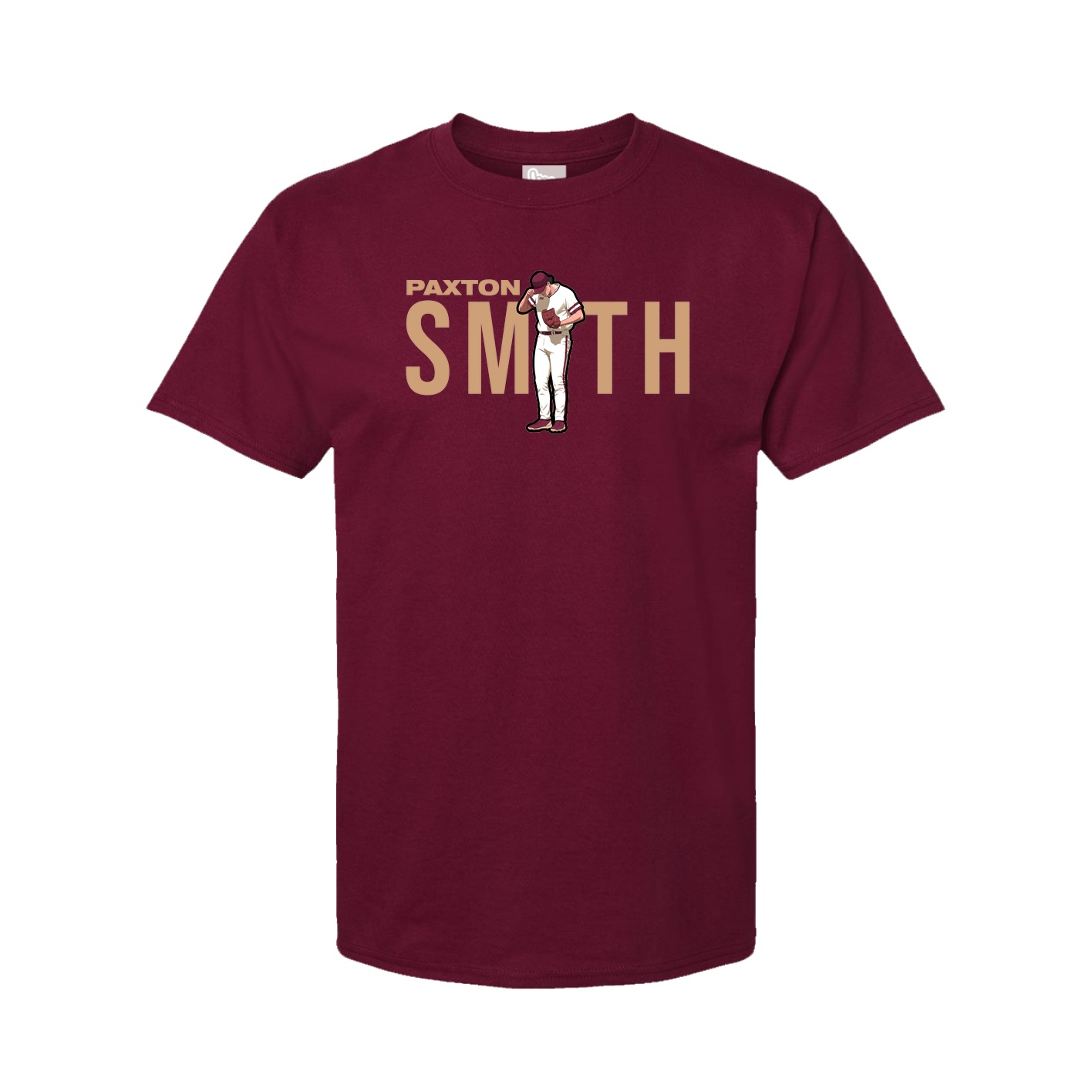 Youth Tee — Player Name in Cardinal