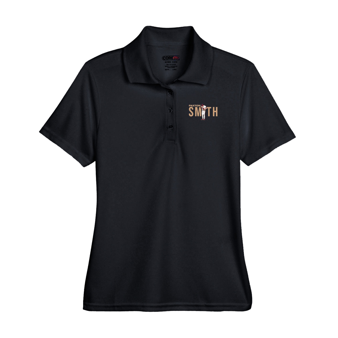 Performance Polo — Player Name in Black