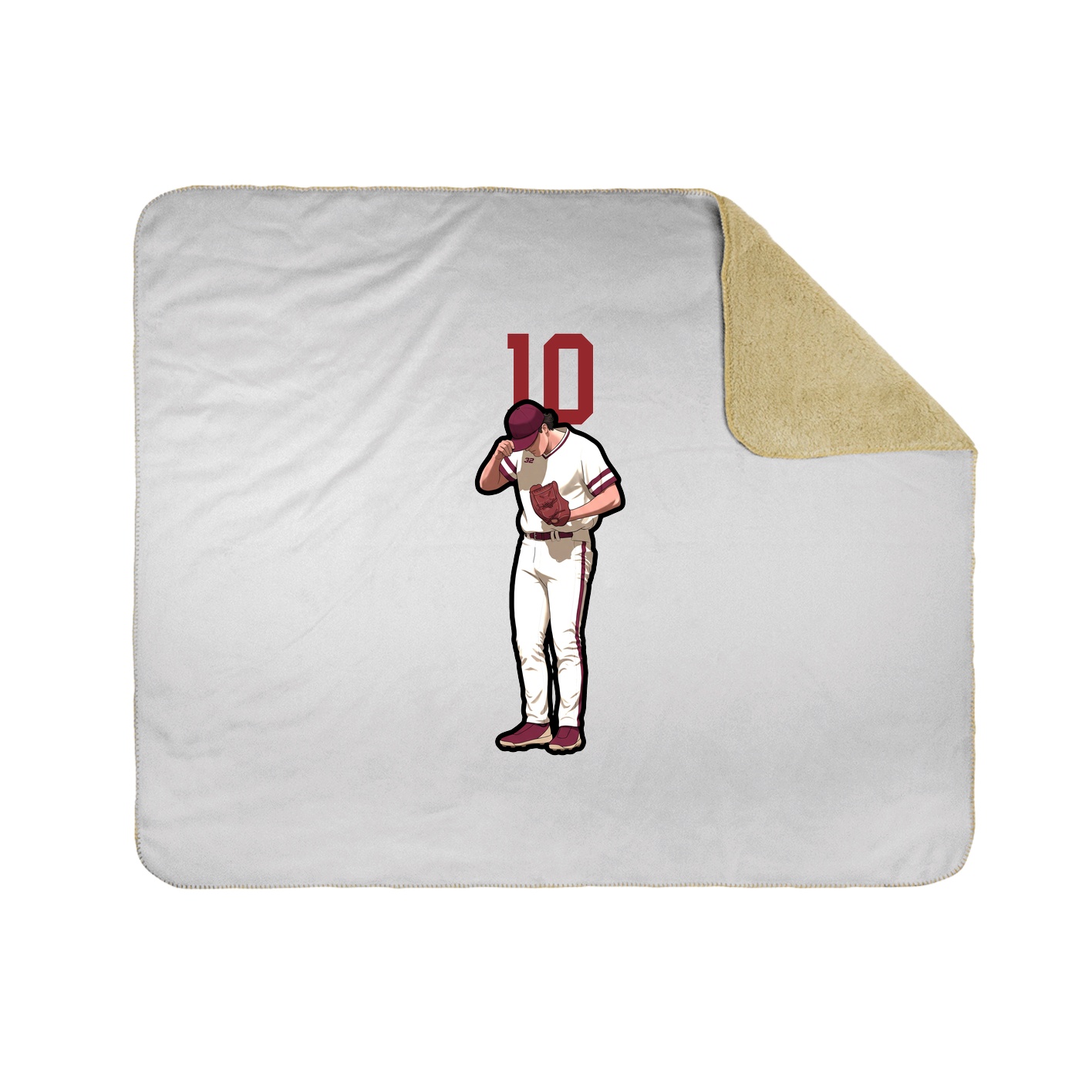 Throw Blanket — Number Top in White