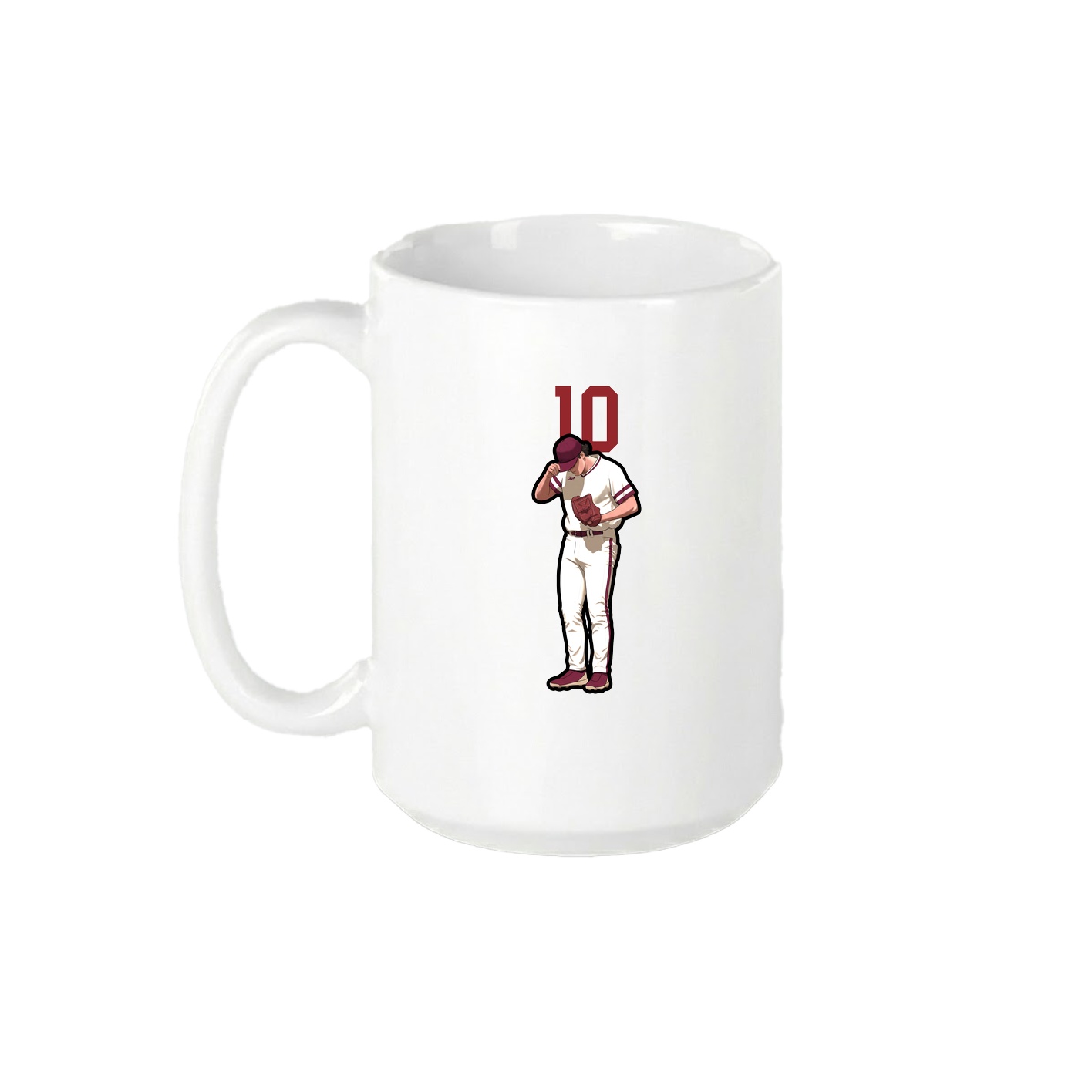 15oz Coffee Mug — Number Top in White