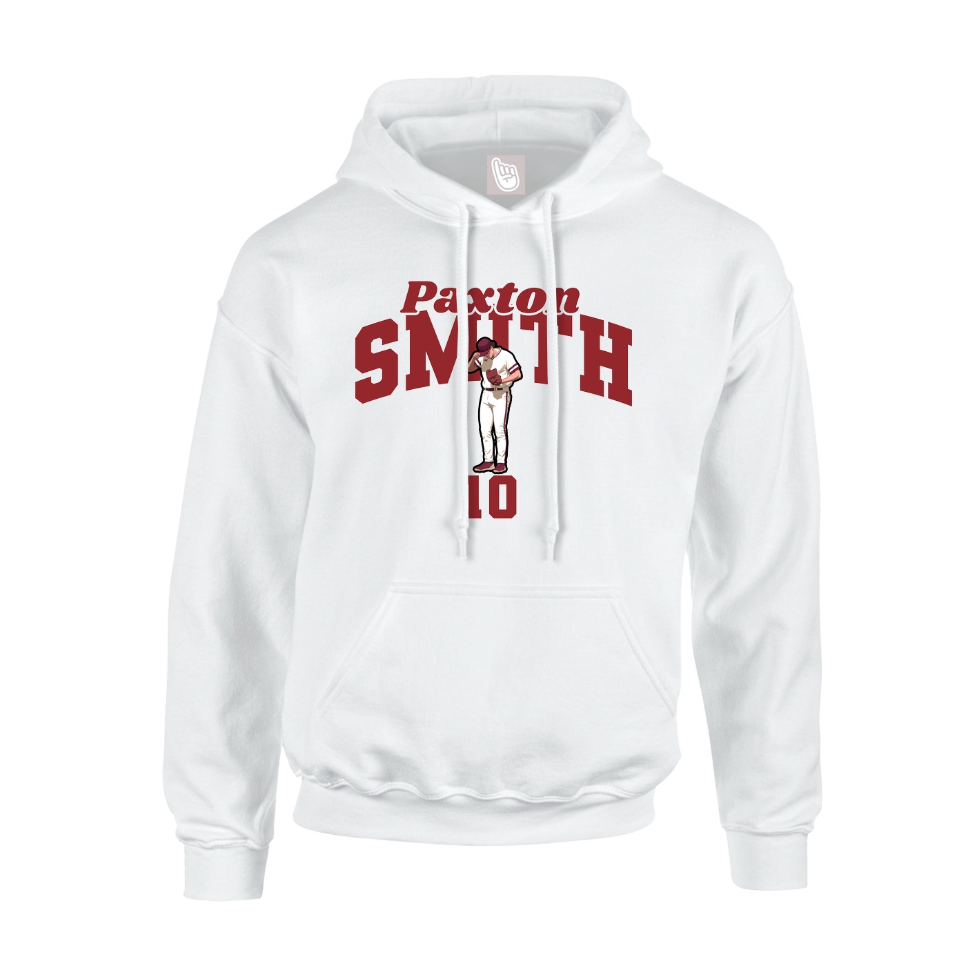 Youth Hoodie — Signature Arch in White