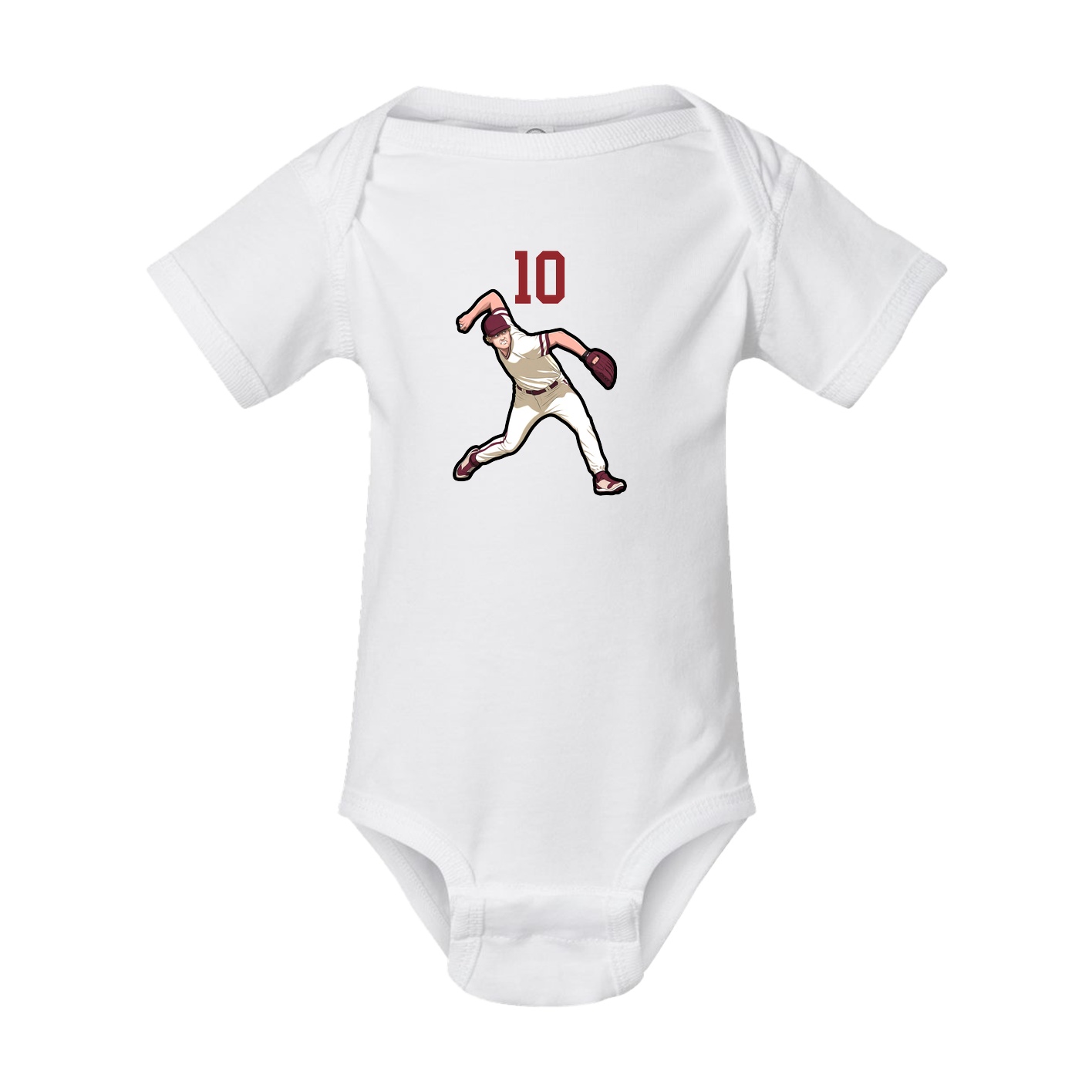 Baby Onesie — Number Top in White