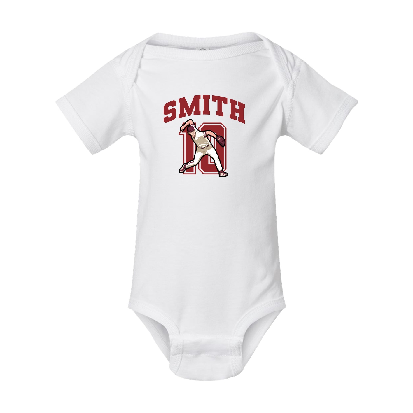 Baby Onesie — Number in White