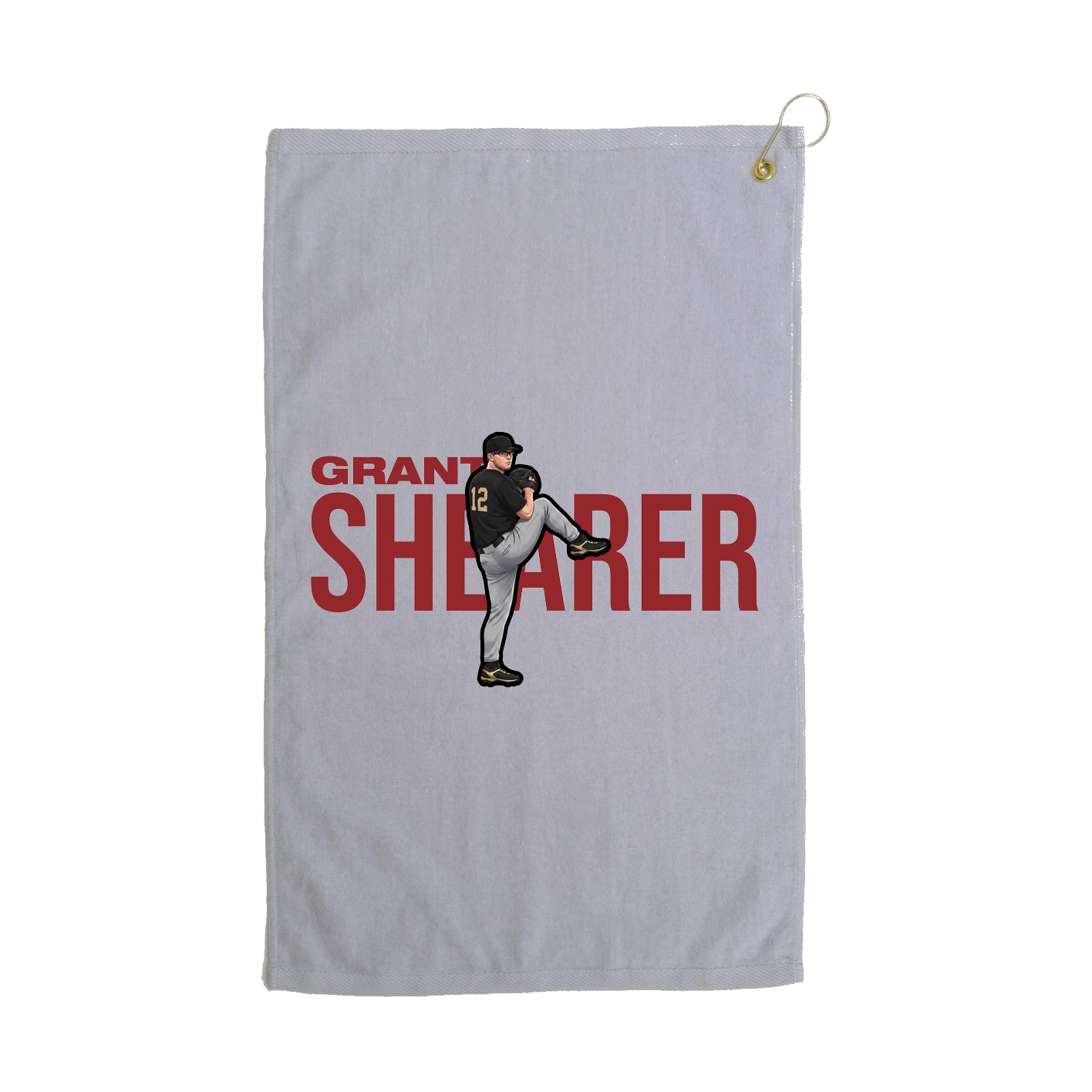 Golf Towel — Player Name in Grey