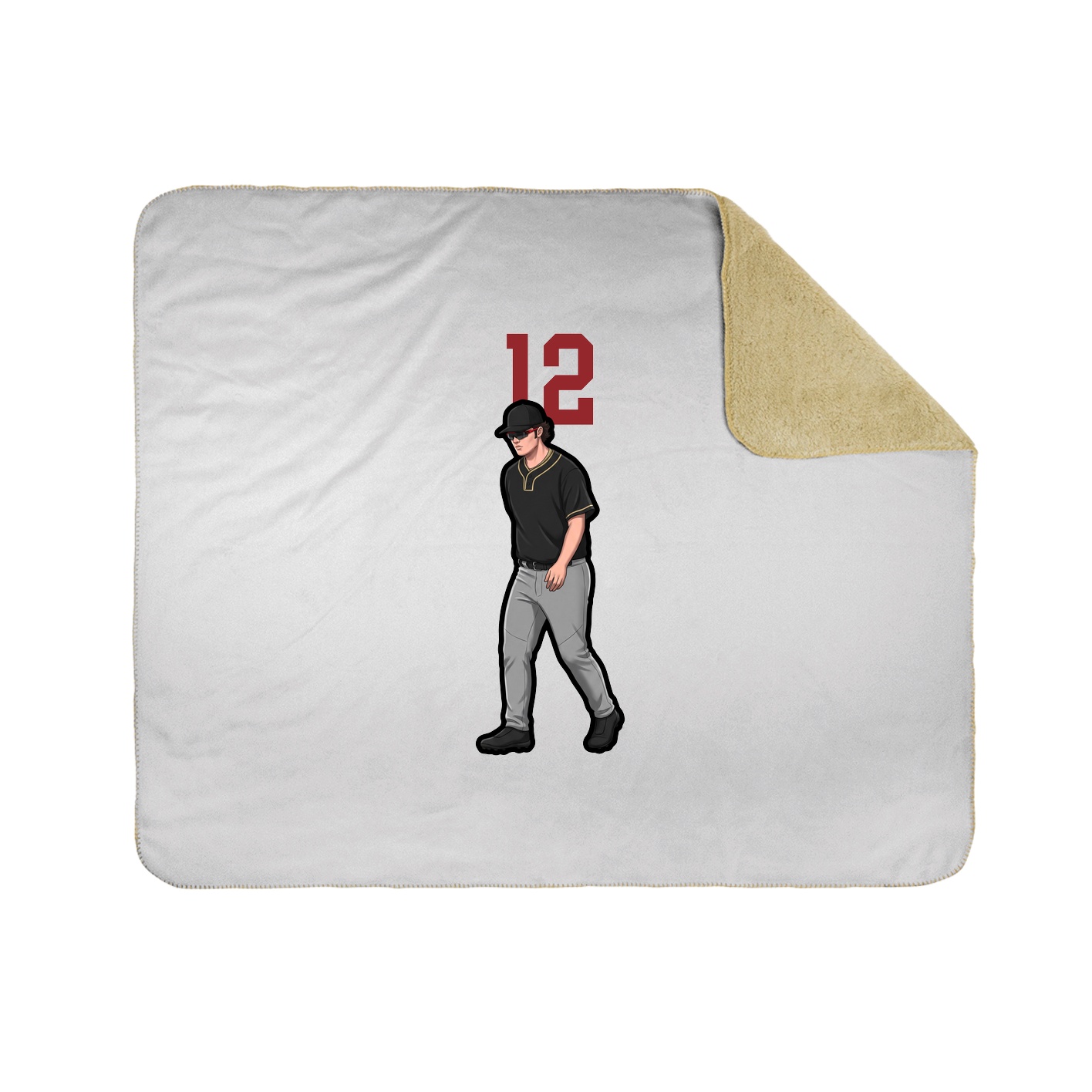 Throw Blanket — Number Top in White
