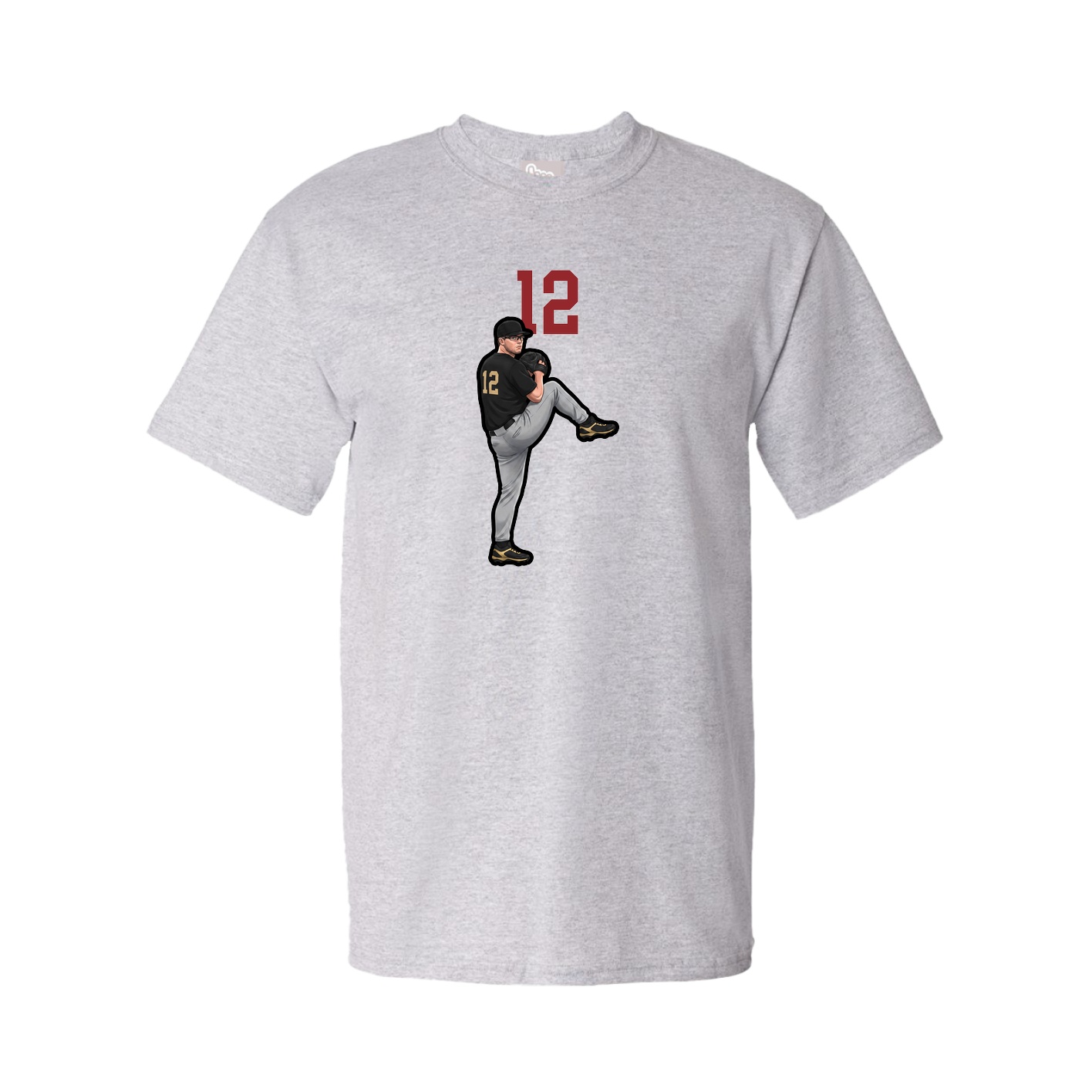 Youth Tee — Number Top in Grey