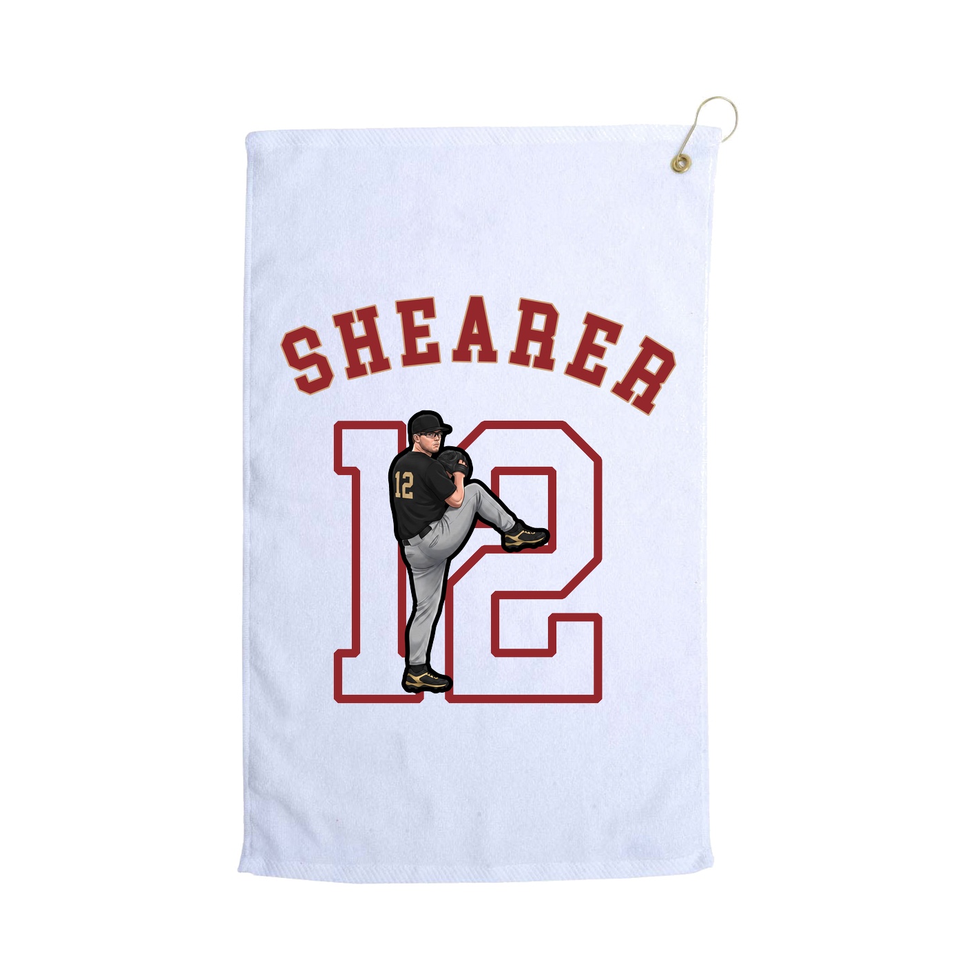 Golf Towel — Shirsey Arch in White