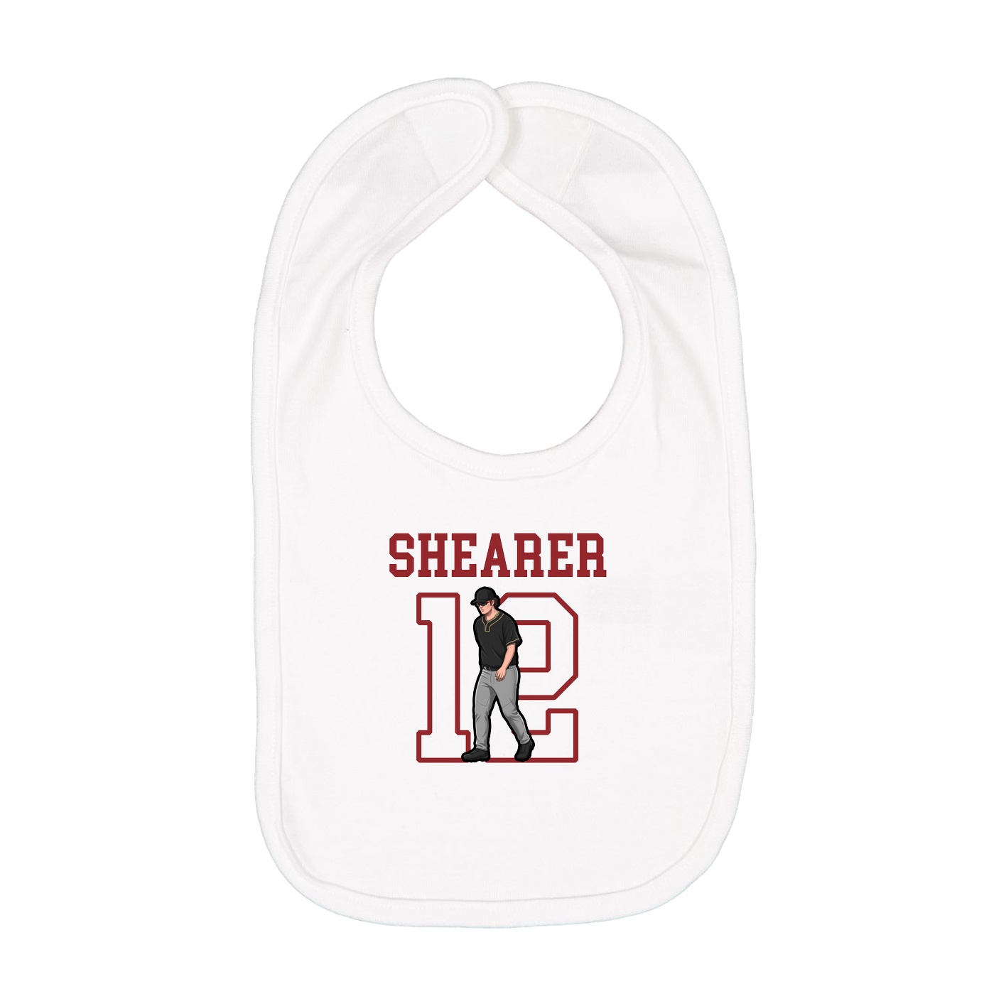 Infant Bib — Shirsey in White