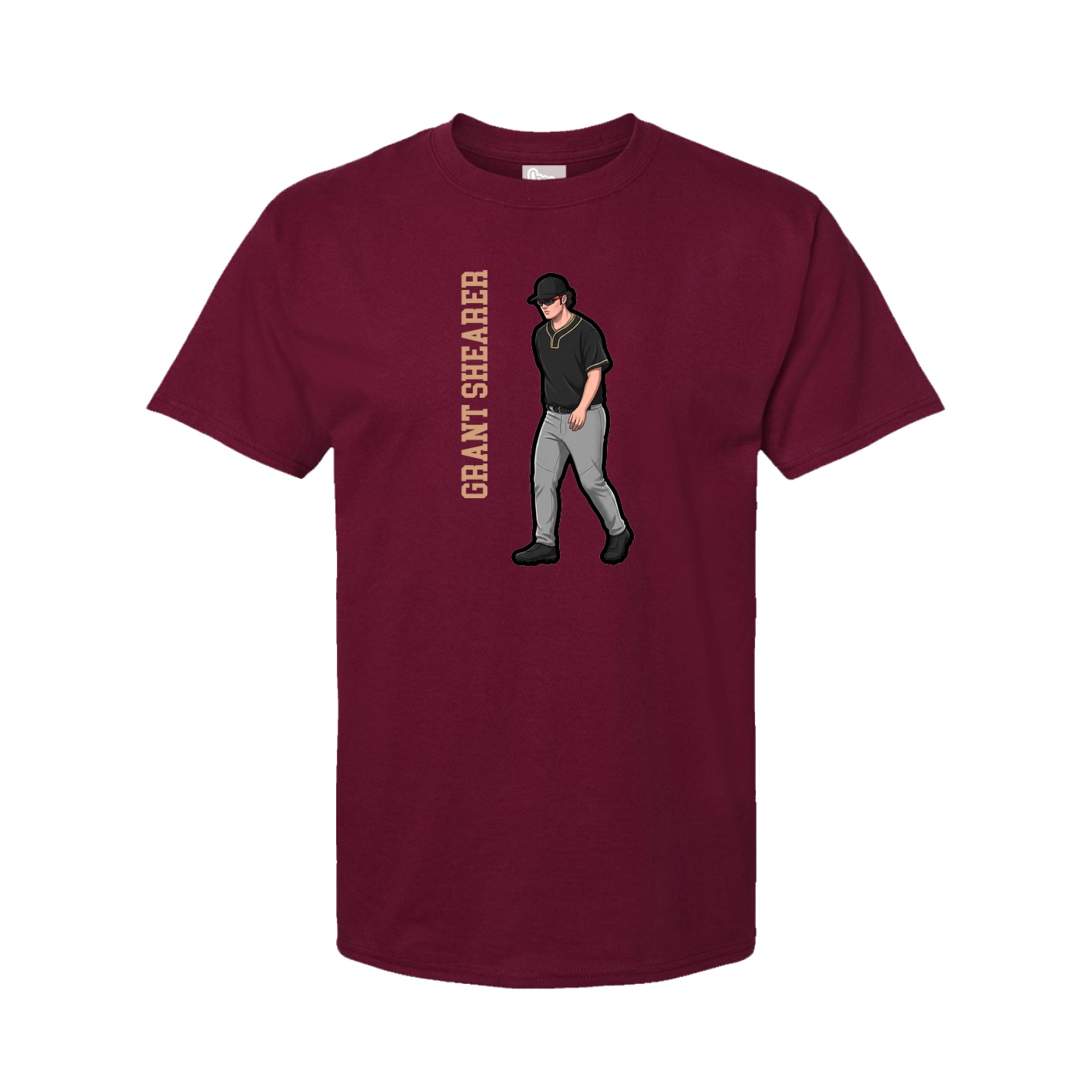 Tee — Name Vertical in Cardinal