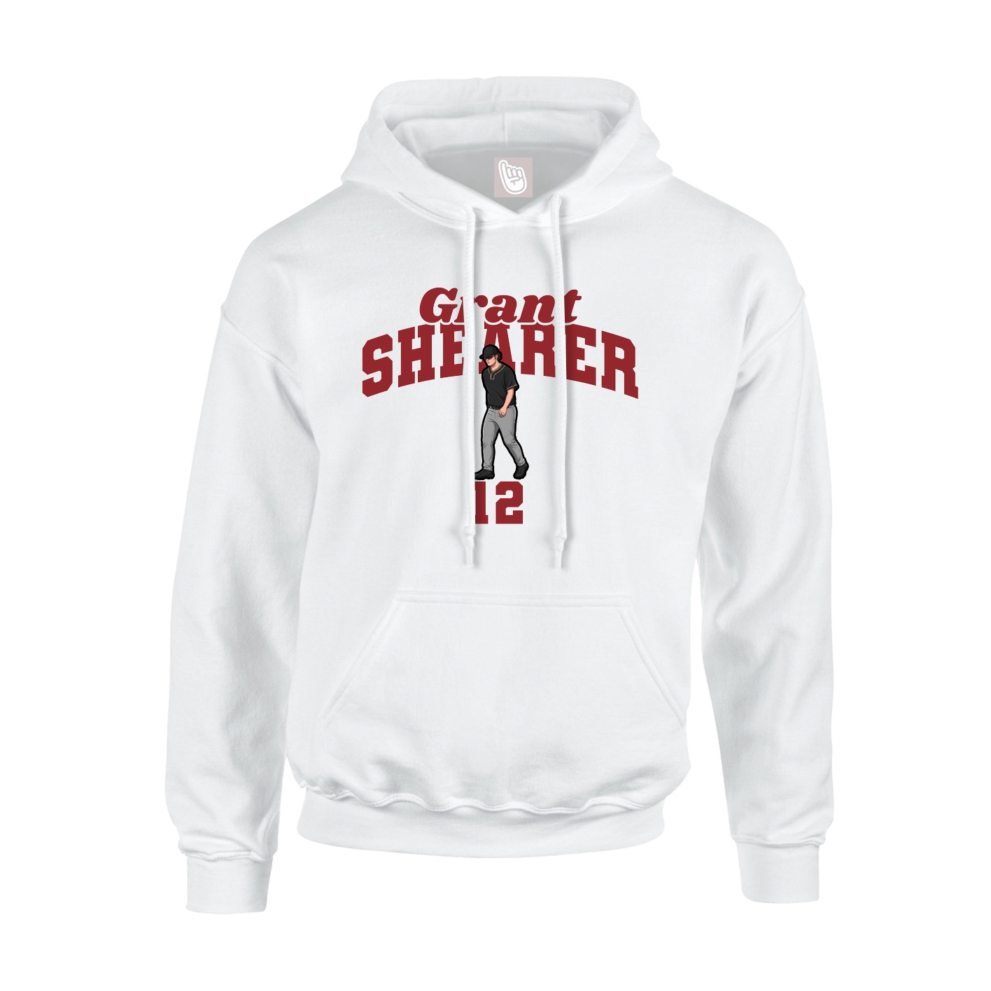 Hoodie — Signature Arch in White
