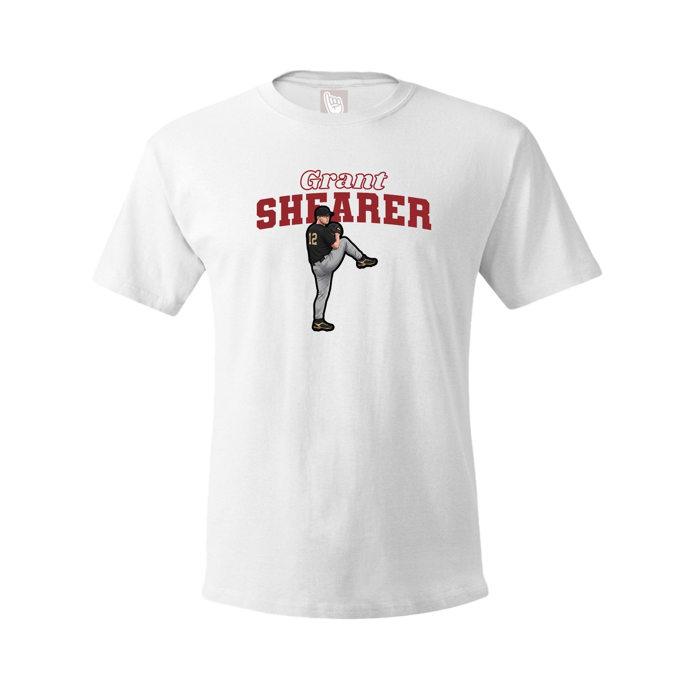 Youth Tee — Name Arch in White