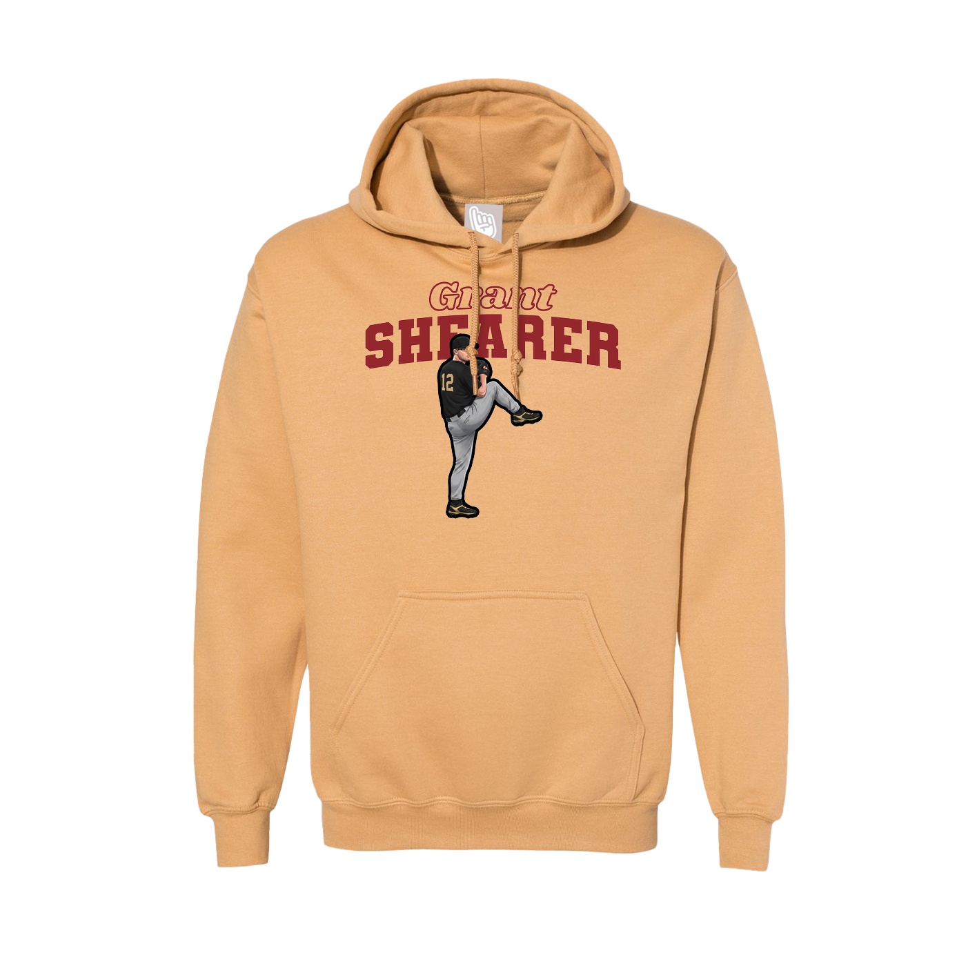 Hoodie — Name Arch in Vegas Gold
