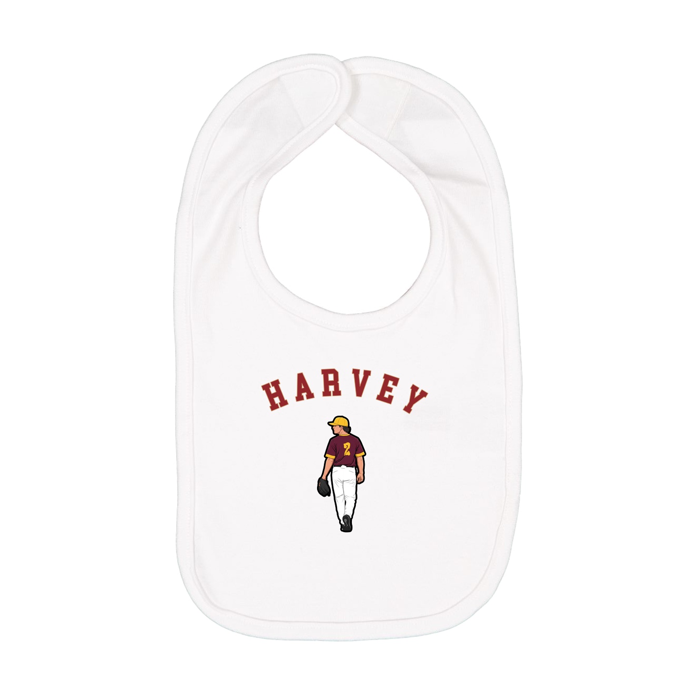 Infant Bib — Shirsey Arch in White