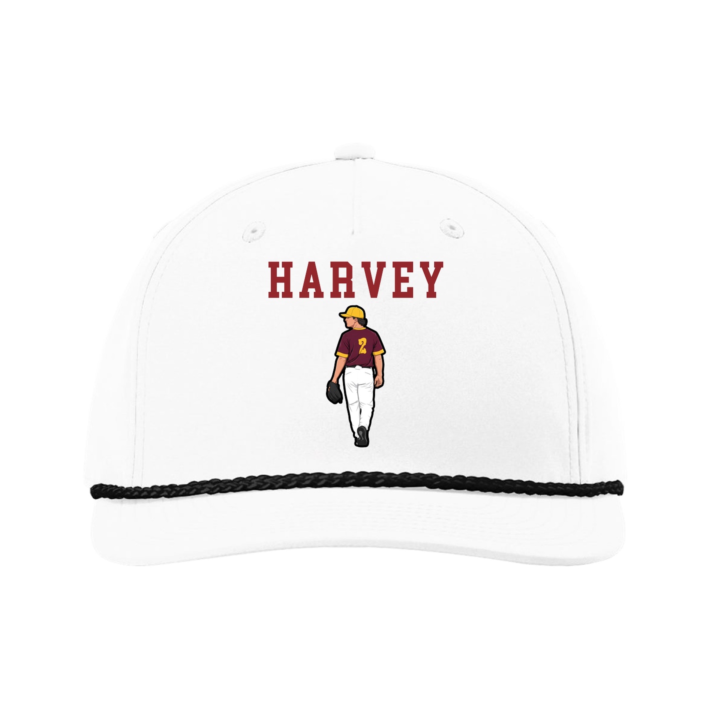 Five-Panel Classic Rope Cap — Shirsey in White