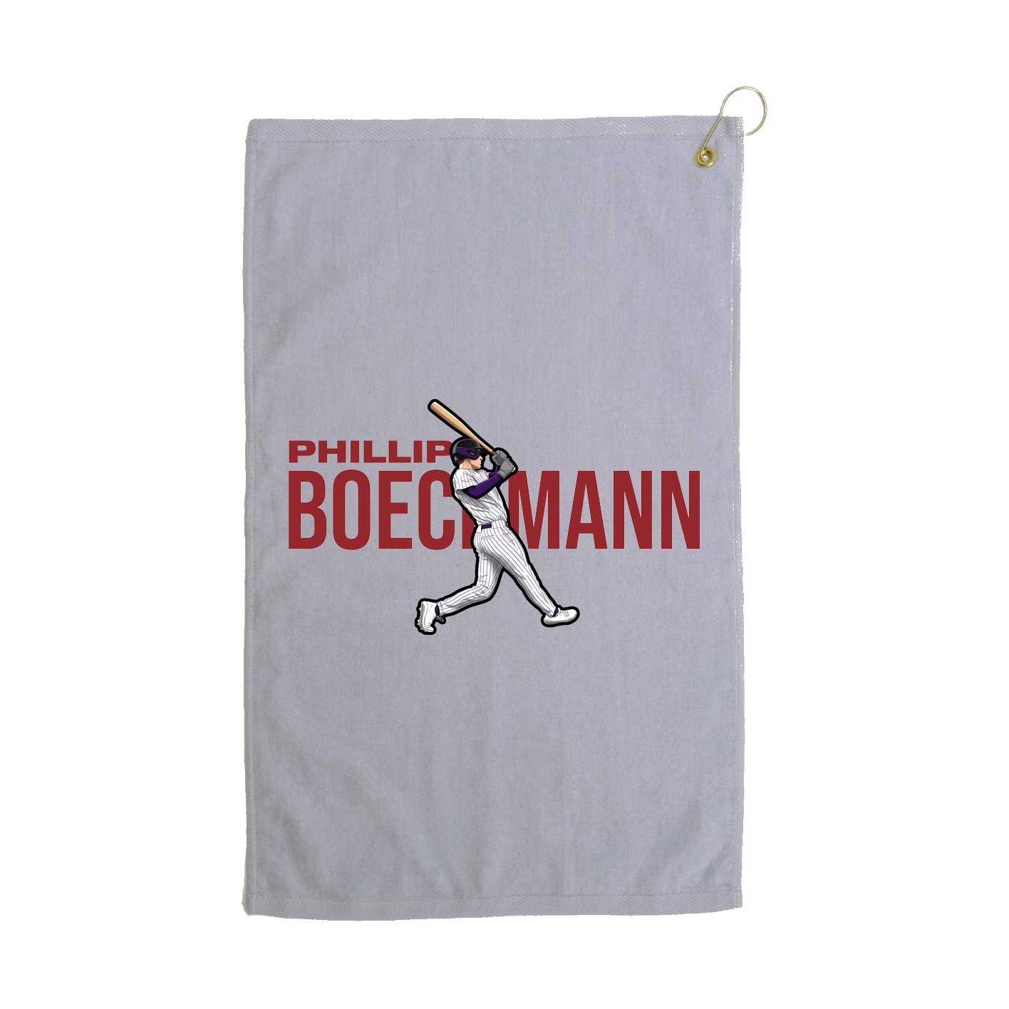 Golf Towel — Player Name in Grey
