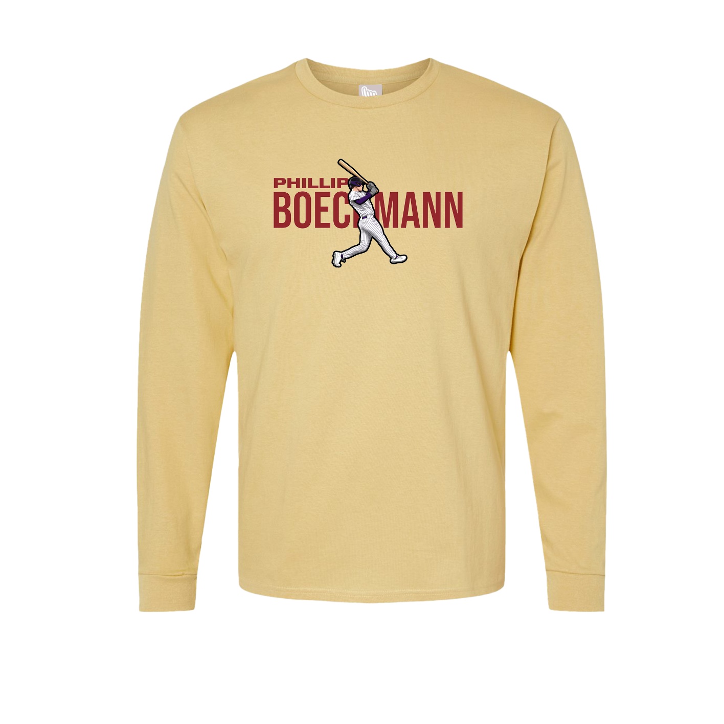 Long Sleeve Tee — Player Name in Vegas Gold