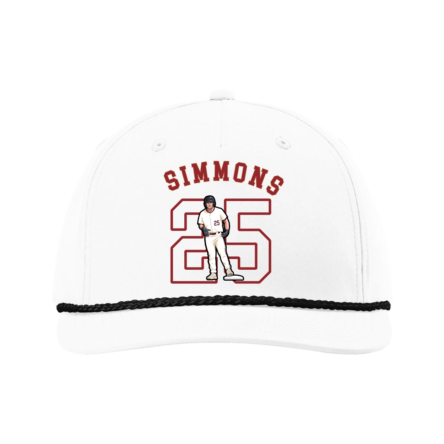 Five-Panel Classic Rope Cap — Shirsey Arch in White