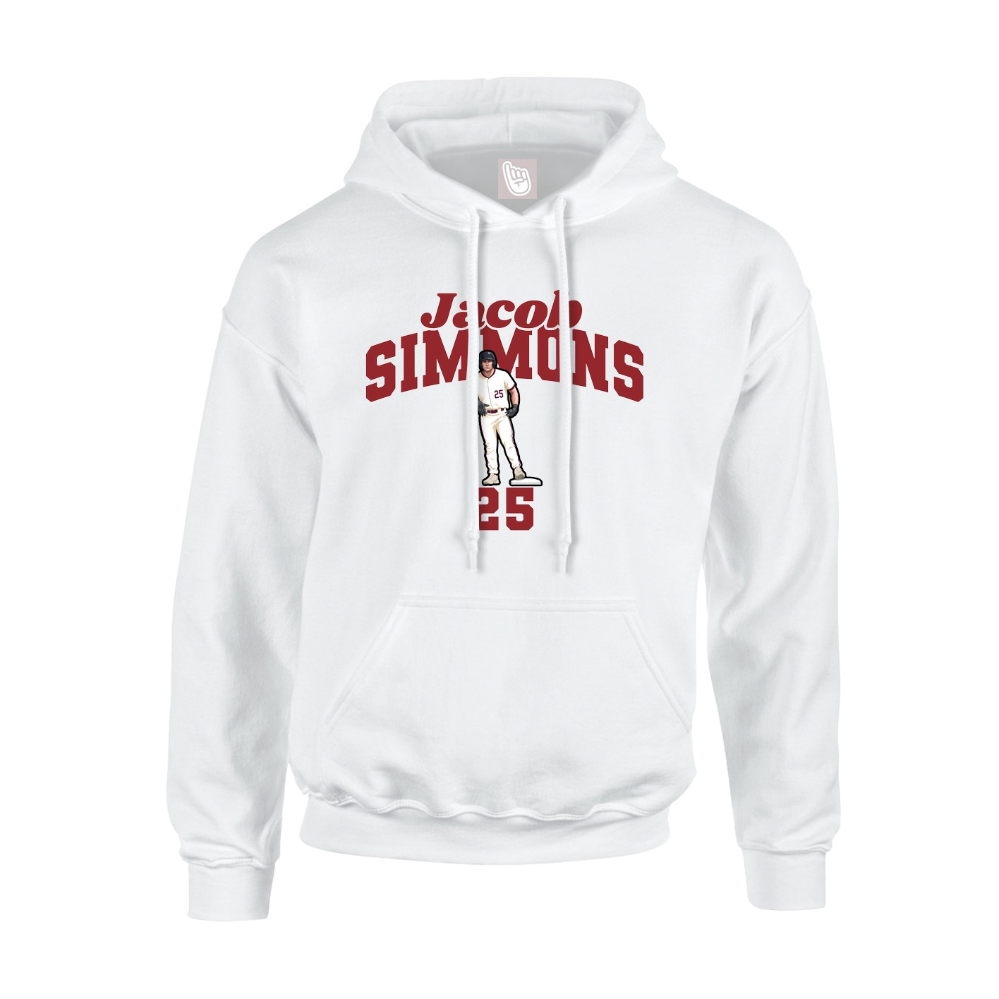 Youth Hoodie — Signature Arch in White