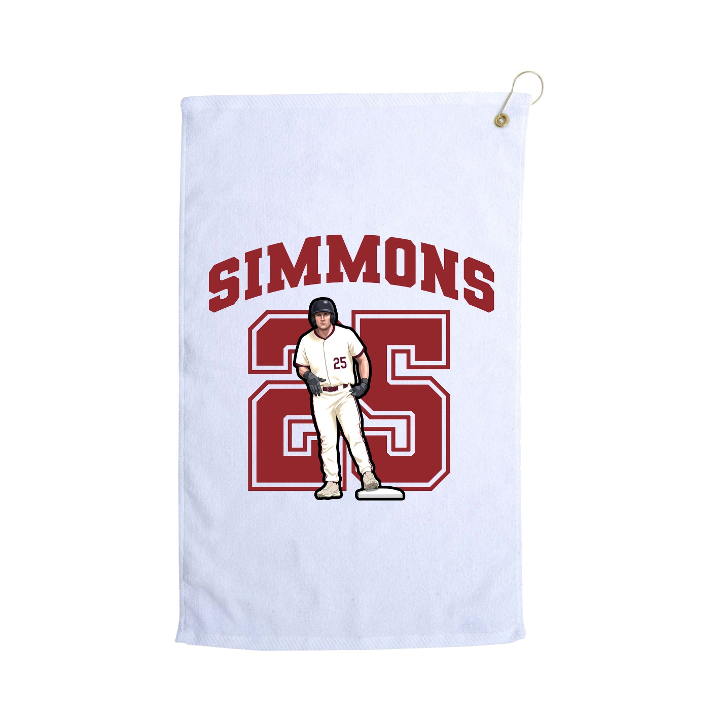 Golf Towel — Number in White