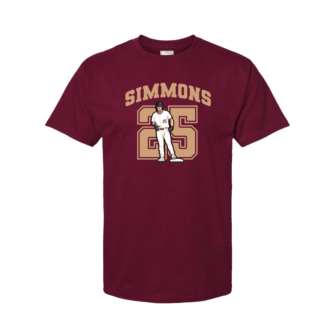 Youth Tee — Number in Cardinal