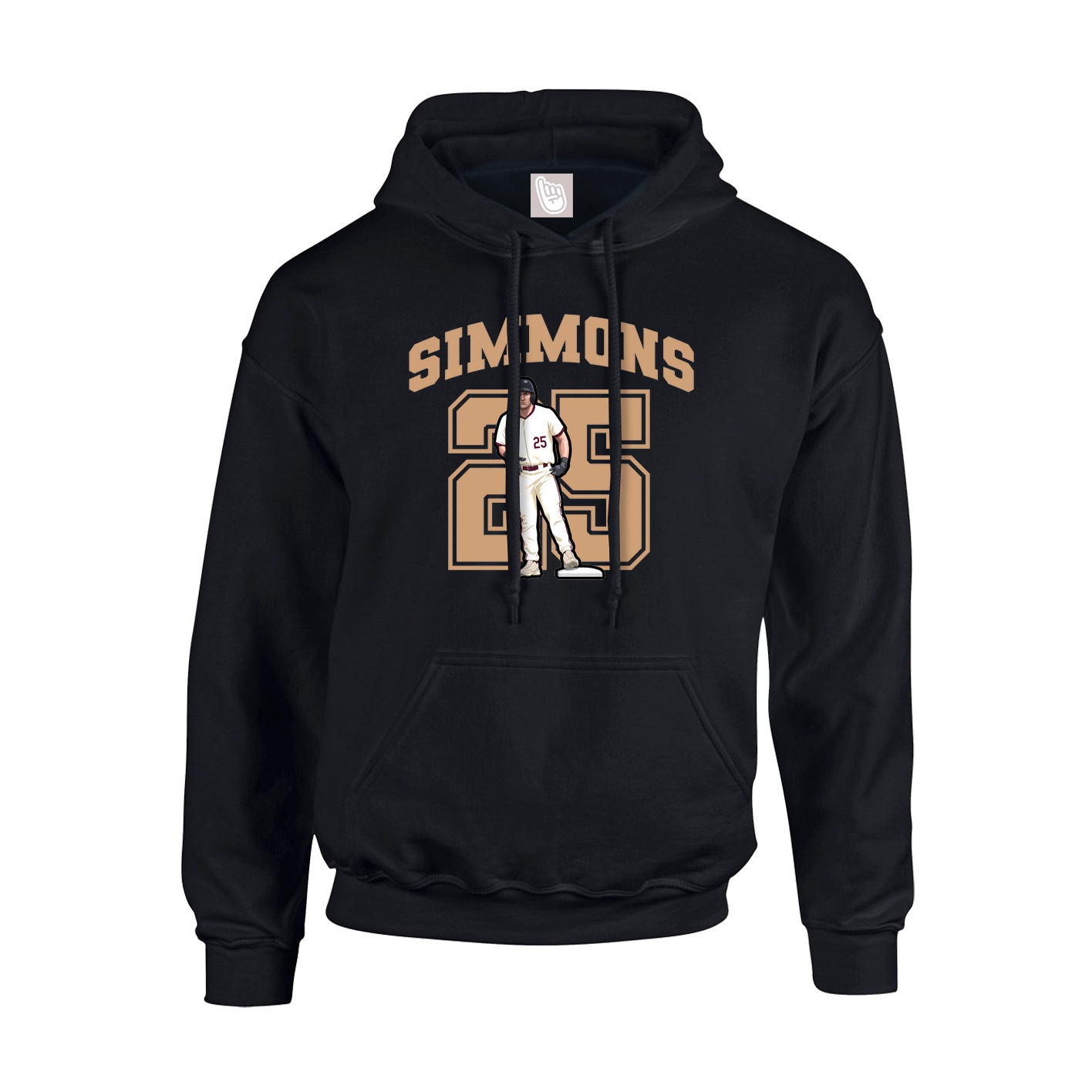 Youth Hoodie — Number in Black