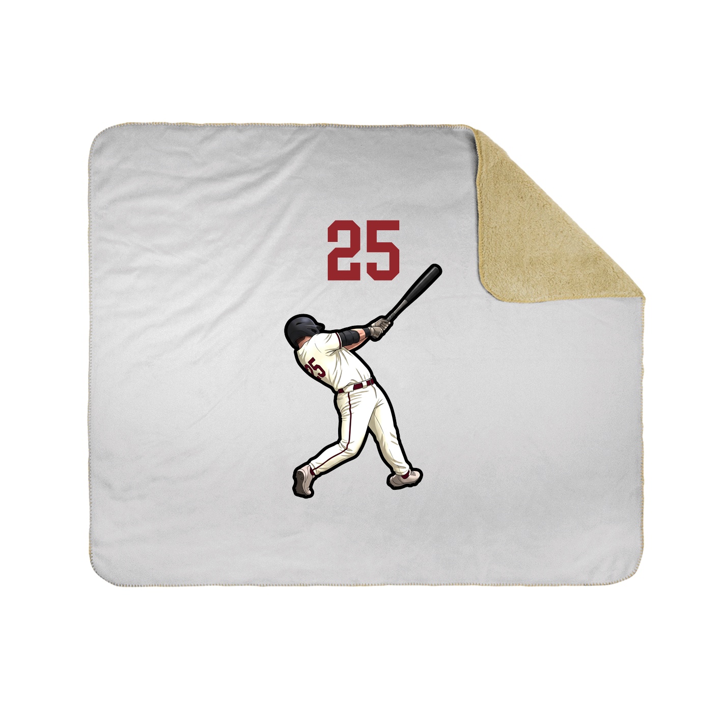 Throw Blanket — Number Top in White