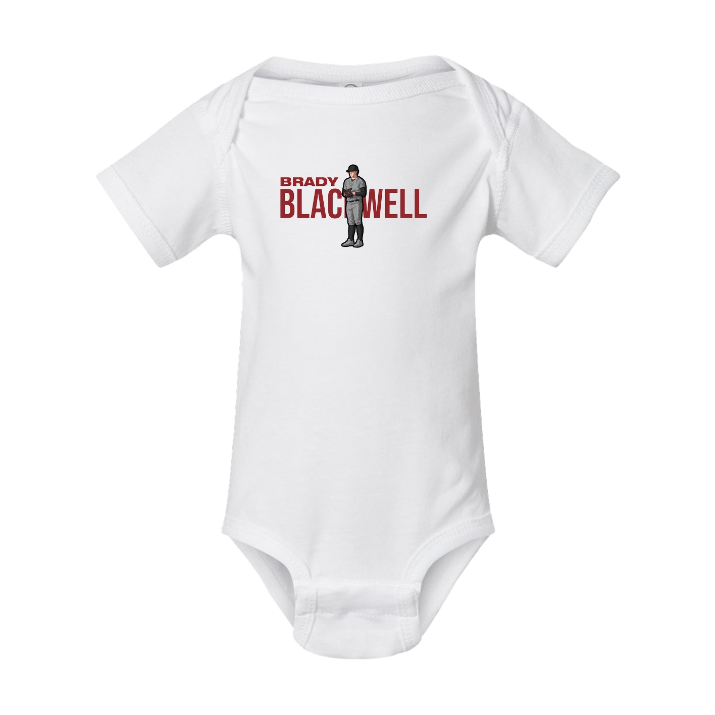 Baby Onesie — Player Name in White