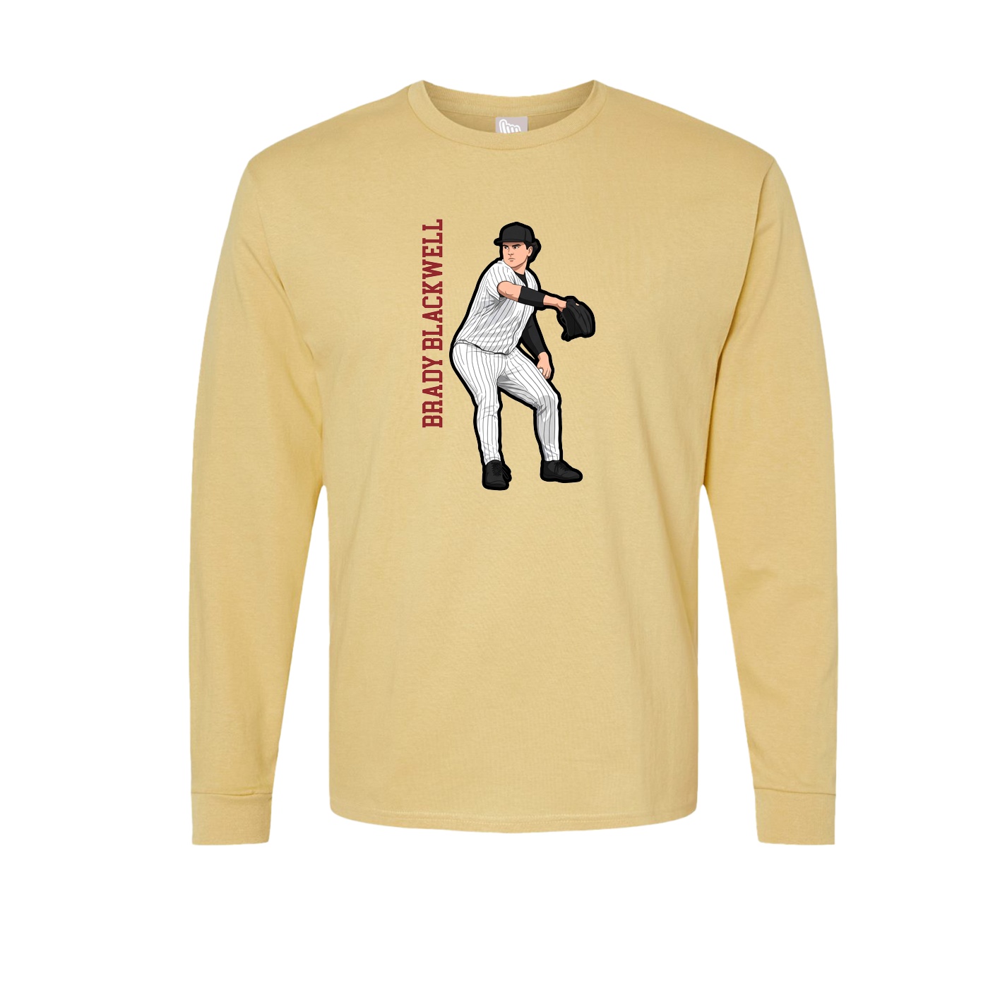 Long Sleeve Tee — Name Vertical in Vegas Gold