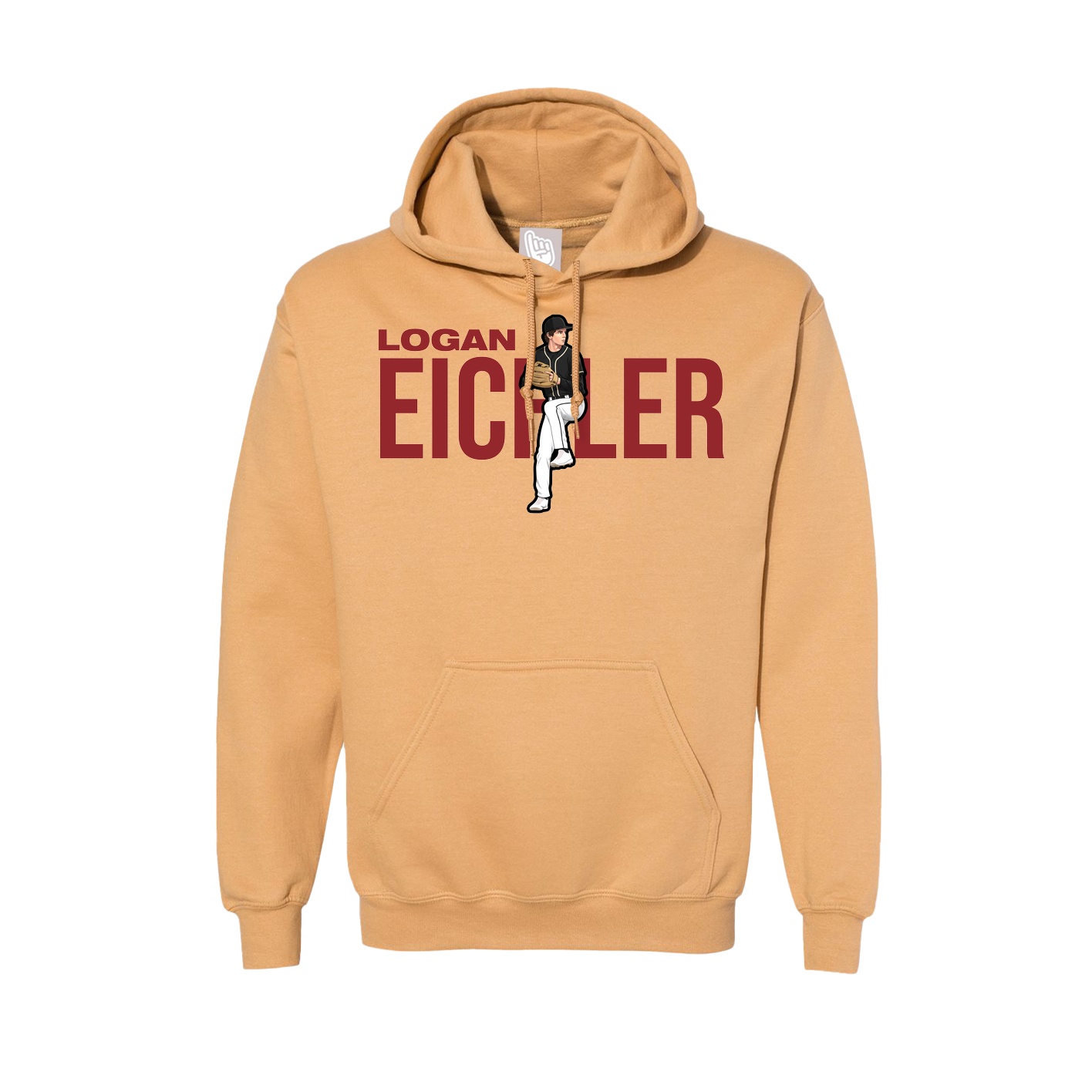 Hoodie — Player Name in Vegas Gold