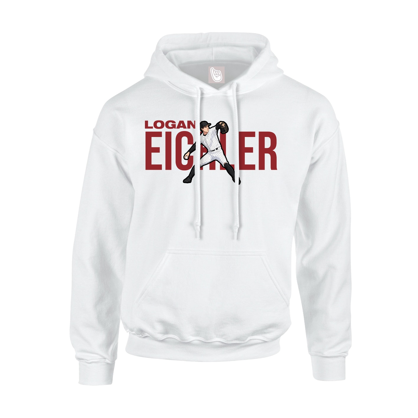 Youth Hoodie — Player Name in White