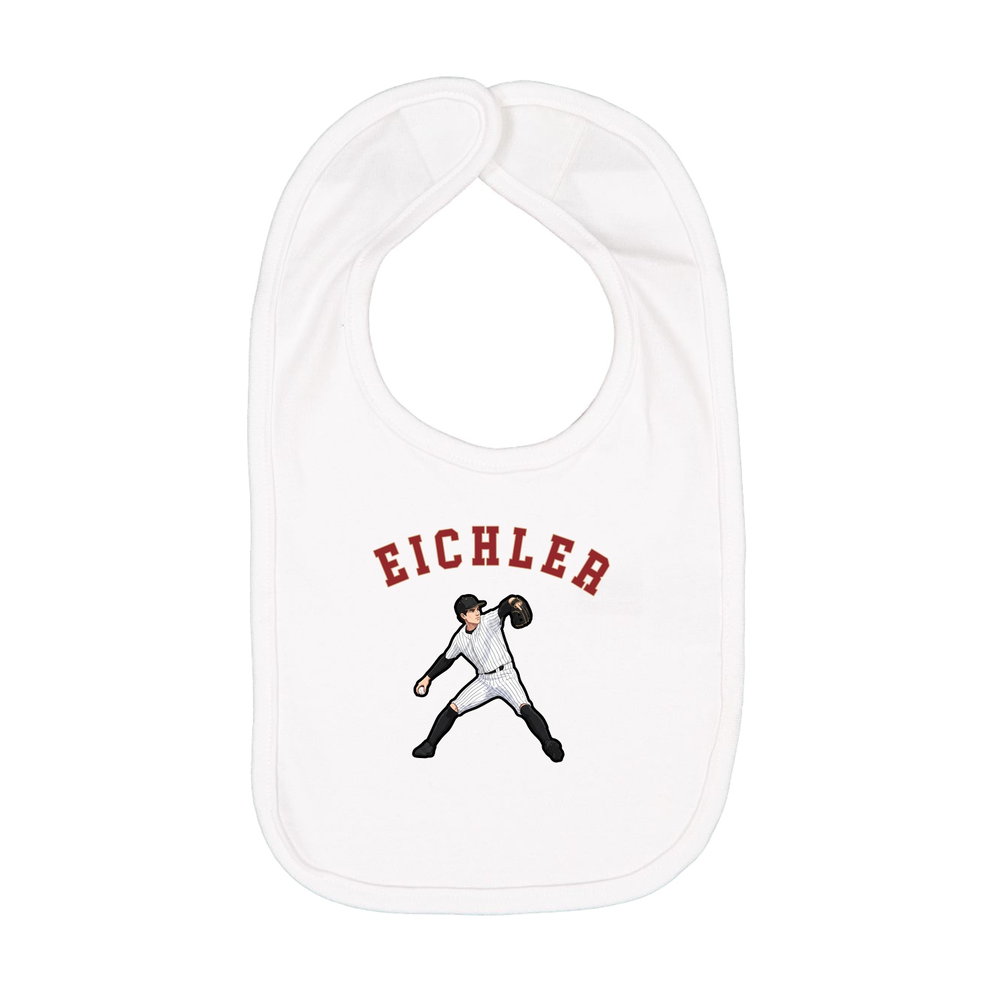 Infant Bib — Shirsey Arch in White