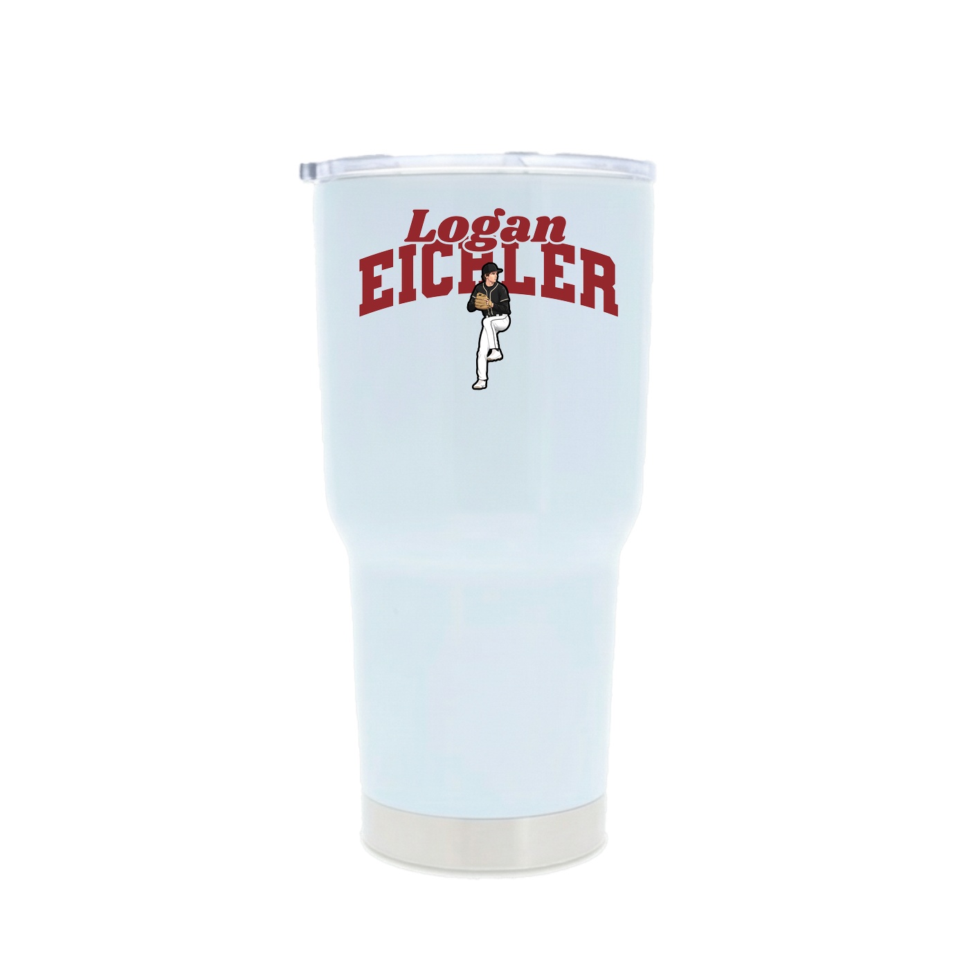 30oz Stainless Steel Tumbler — Signature Arch in White