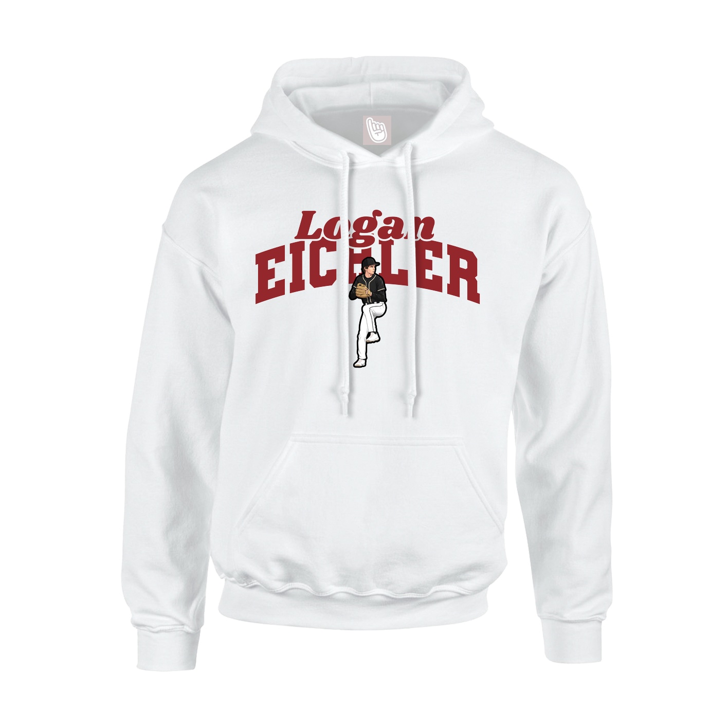 Youth Hoodie — Signature Arch in White
