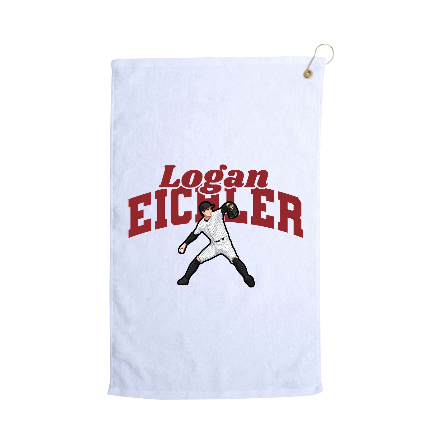 Golf Towel — Signature Arch in White