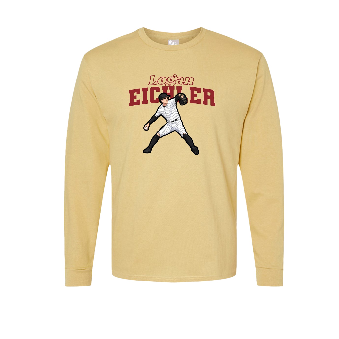 Long Sleeve Tee — Name Arch in Vegas Gold