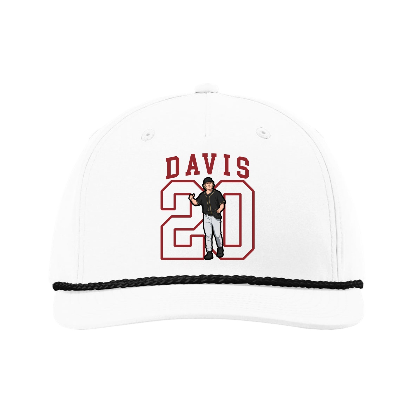Five-Panel Classic Rope Cap — Shirsey in White