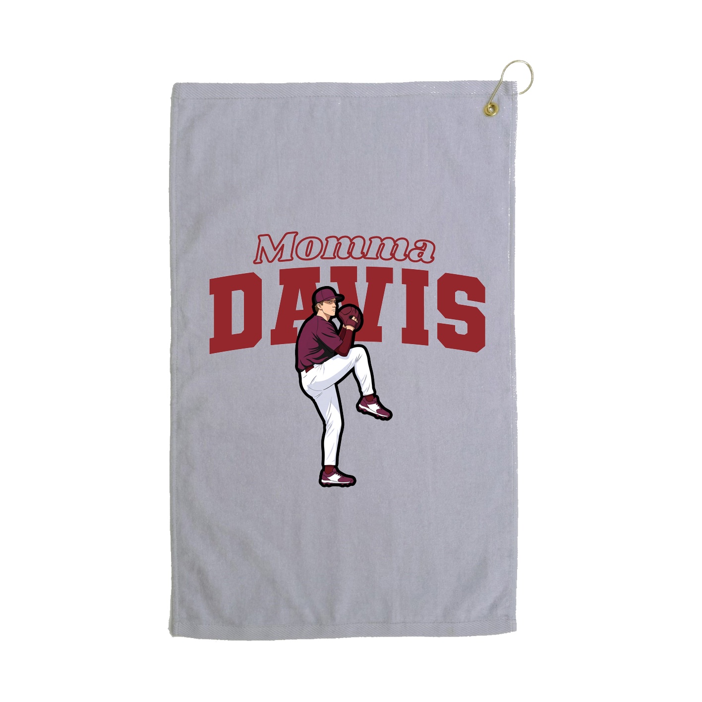 Golf Towel — Mothers Day Block in Grey