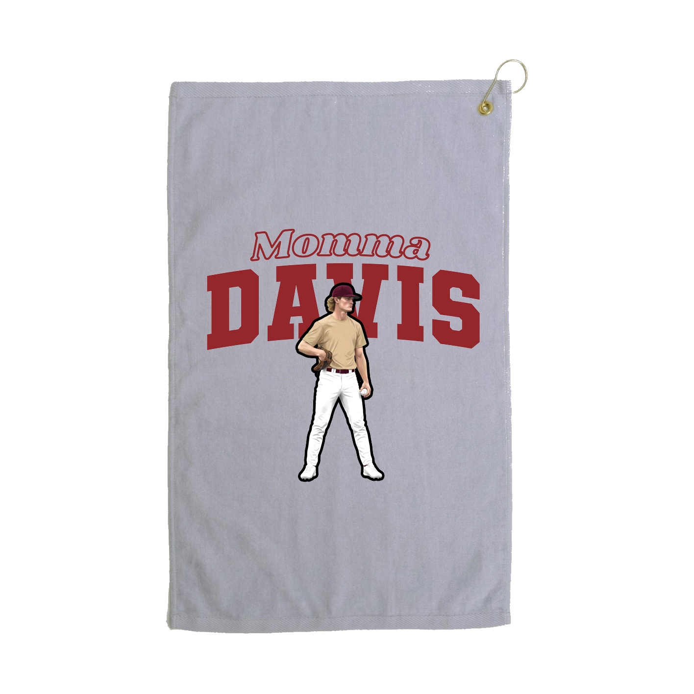 Golf Towel — Mothers Day Block in Grey