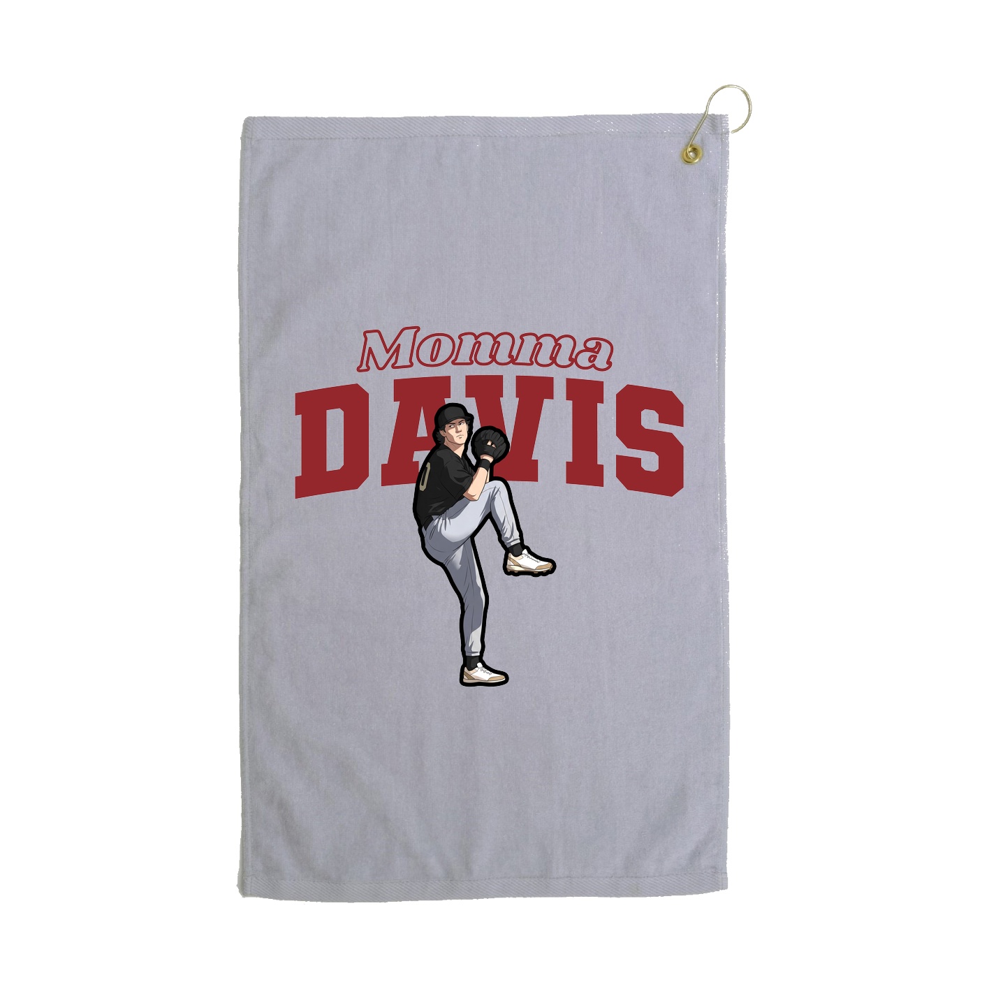 Golf Towel — Mothers Day Block in Grey