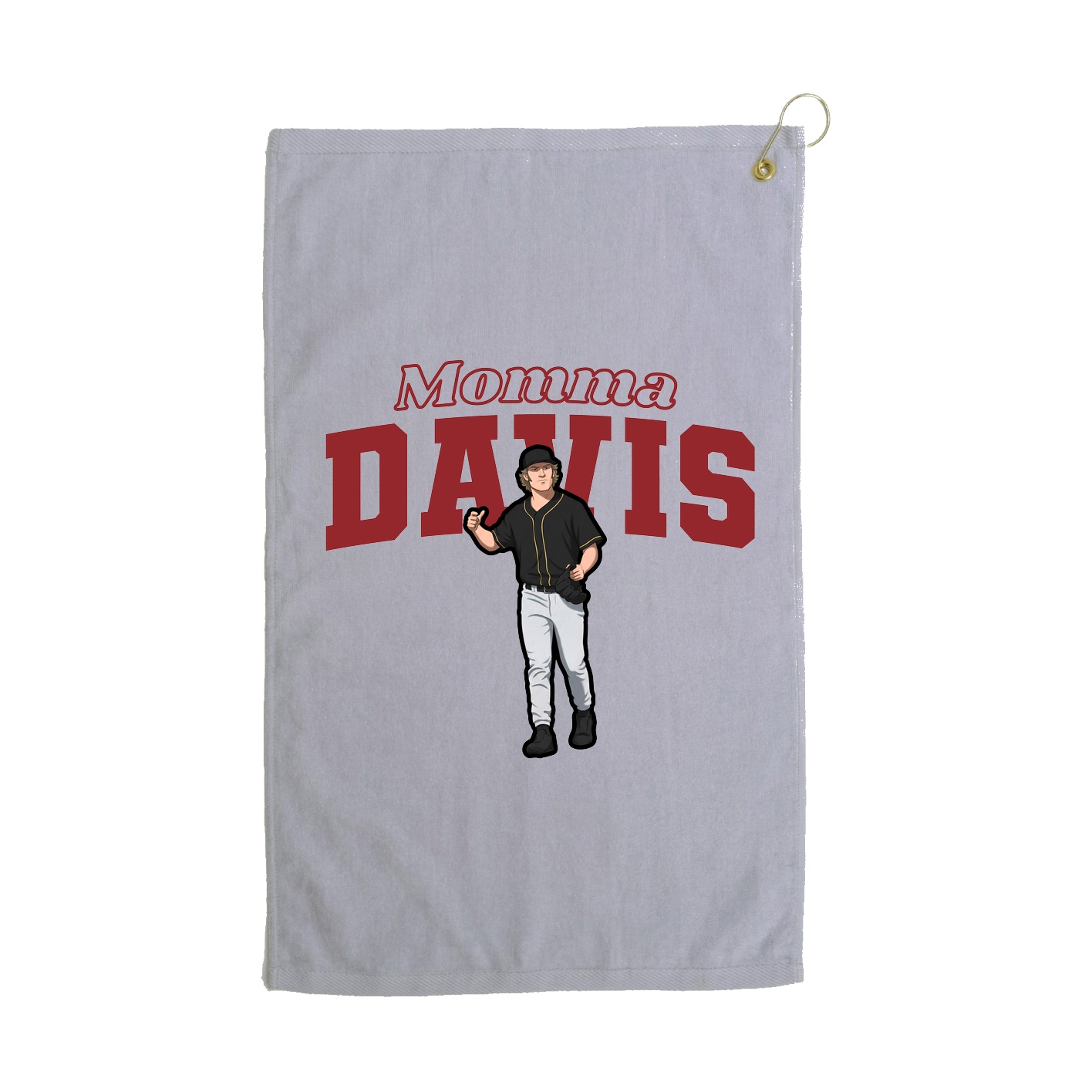 Golf Towel — Mothers Day Block in Grey