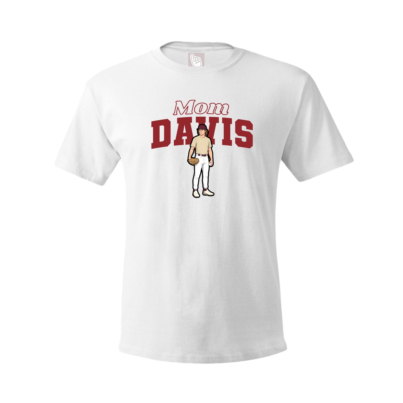 Youth Tee — Mothers Day Block in White