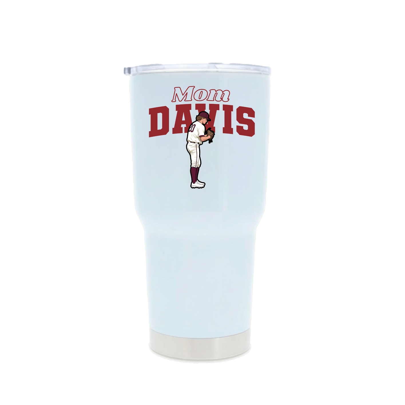 30oz Stainless Steel Tumbler — Mothers Day Block in White