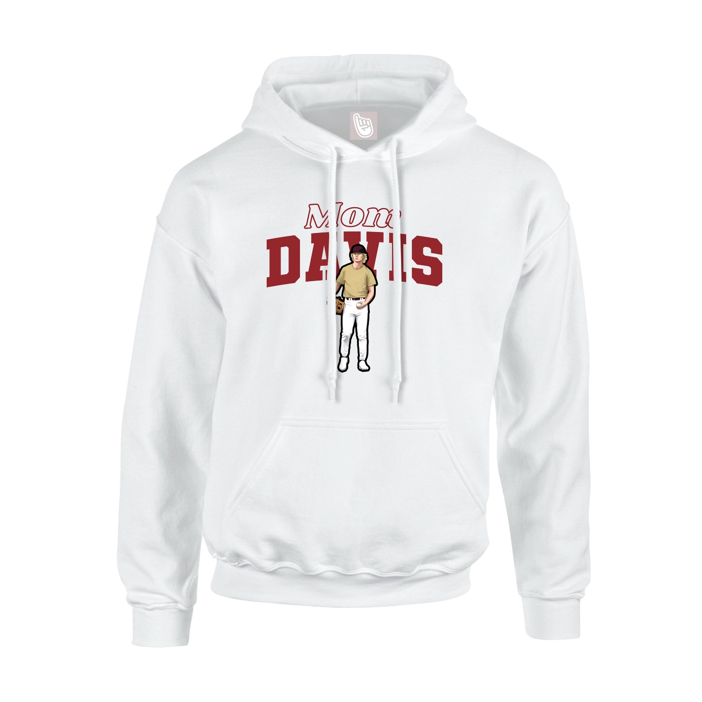 Youth Hoodie — Mothers Day Block in White