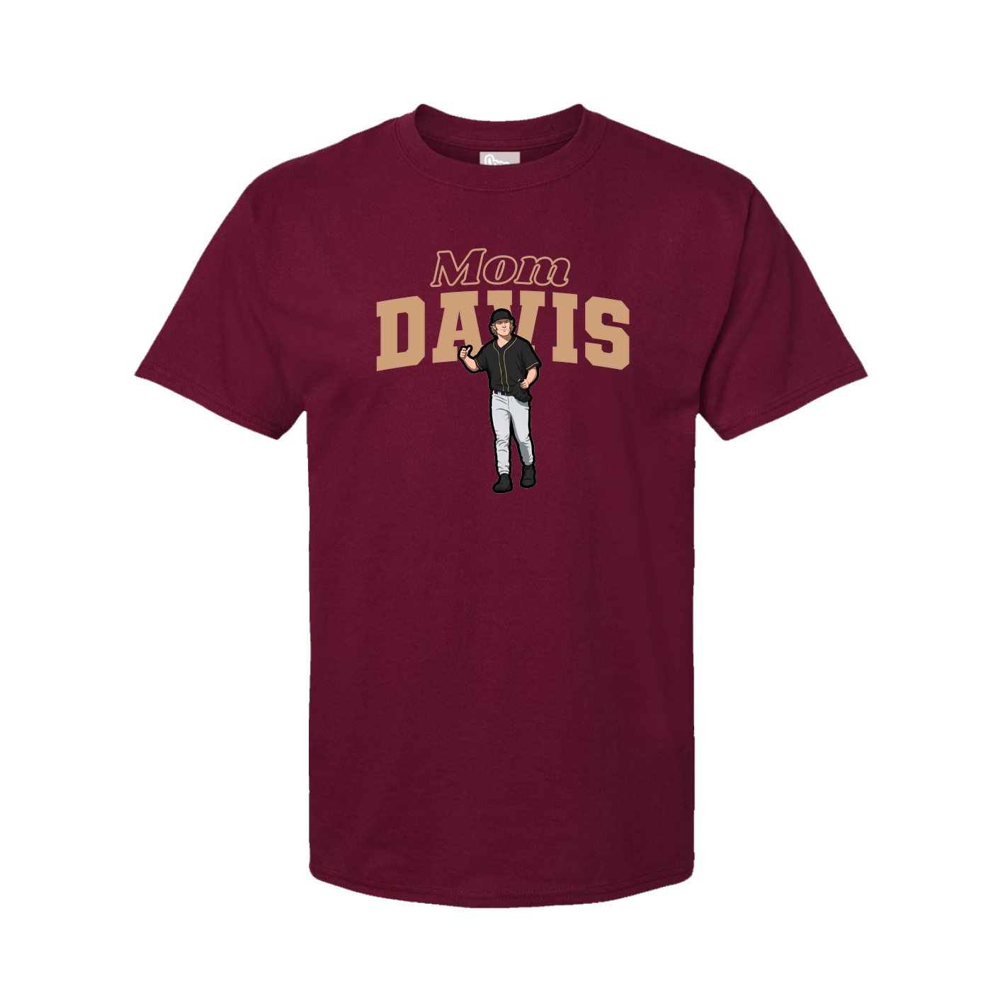 Youth Tee — Mothers Day Block in Cardinal