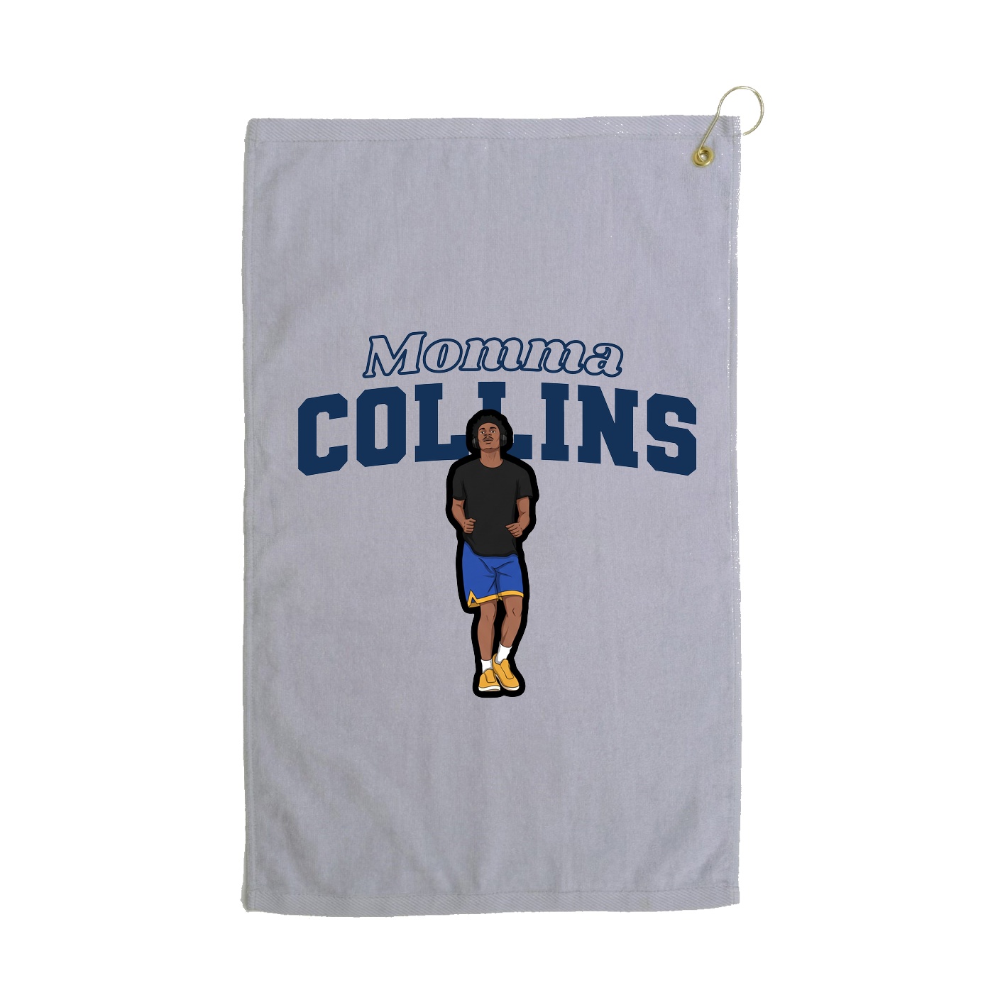 Golf Towel — Mothers Day Block in Grey