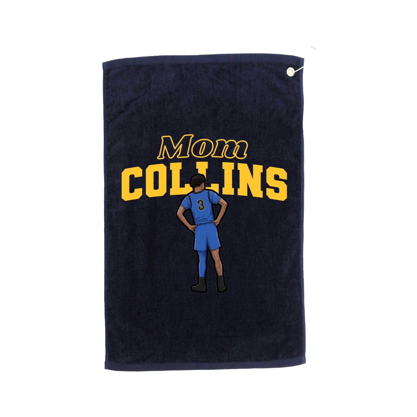 Golf Towel — Mothers Day Block in Navy