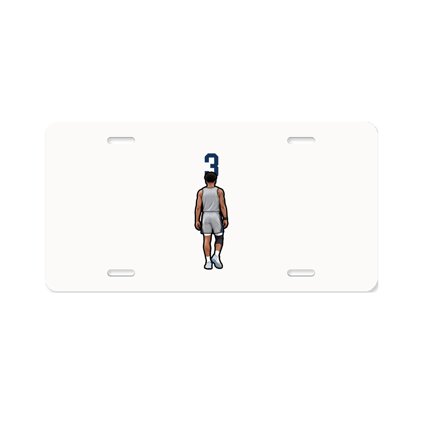 License Plate — Number Top in Classic