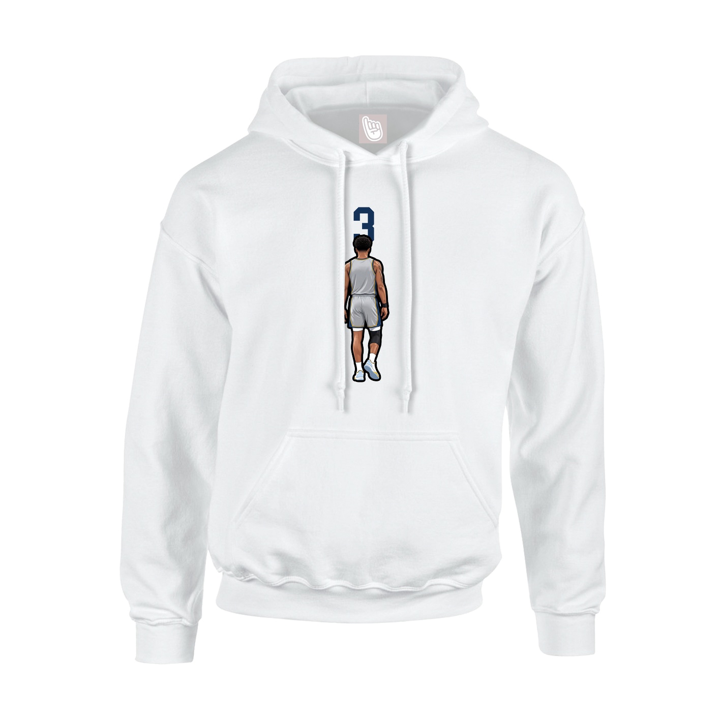 Hoodie — Number Top in White